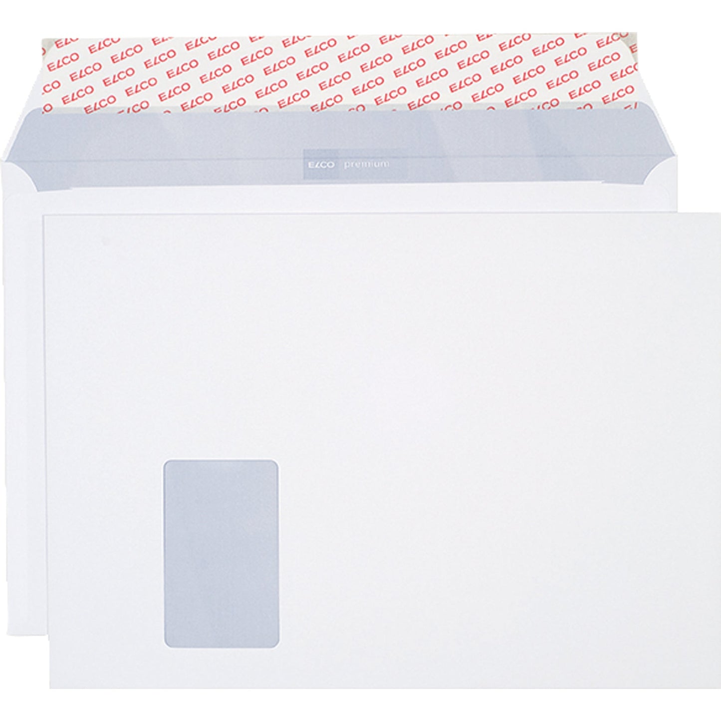 ELCO Versandtasche Office DIN C4 324 x 229 mm (B x H) mit Haftklebung mit Fenster 120g/m² hochweiß 50 St./Pack.