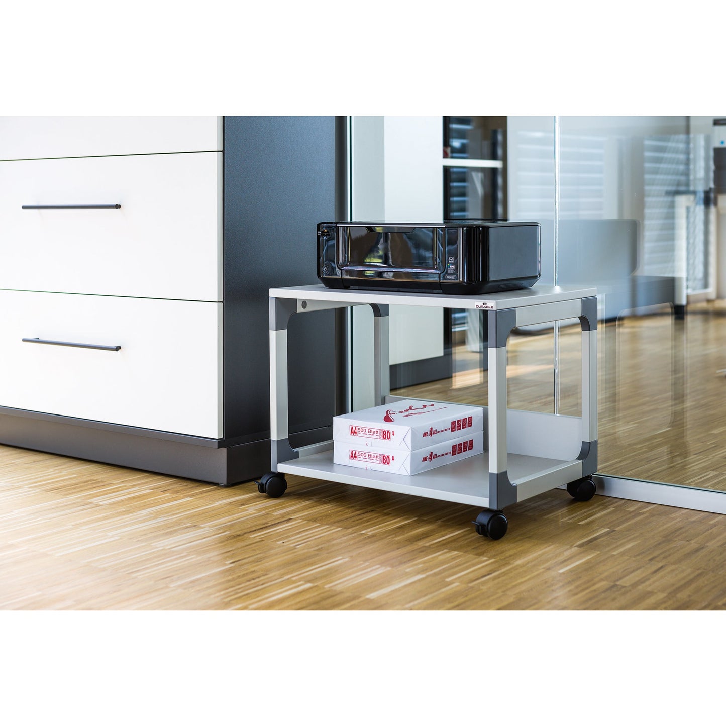 DURABLE Druckertisch SYSTEM MULTI TROLLEY 48 600 x 477 x 432 mm (B x H x T) 30kg