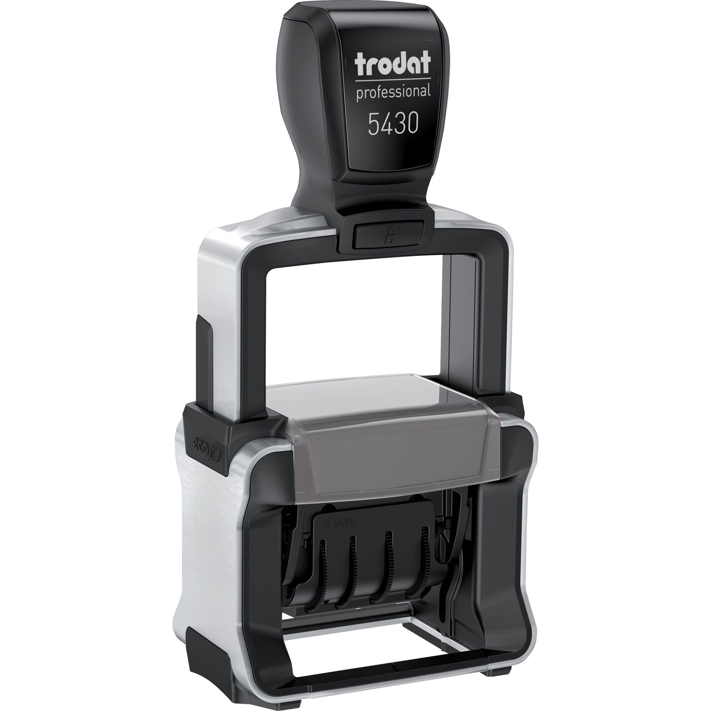trodat® Datumstempel 5430/L 41 x 24 mm (B x H) EINGEGANGEN, BEZAHLT, GEBUCHT, Erl. ...., am ...., Journal ...., durch ...., ...... 3 Druckzeilen blau/rot