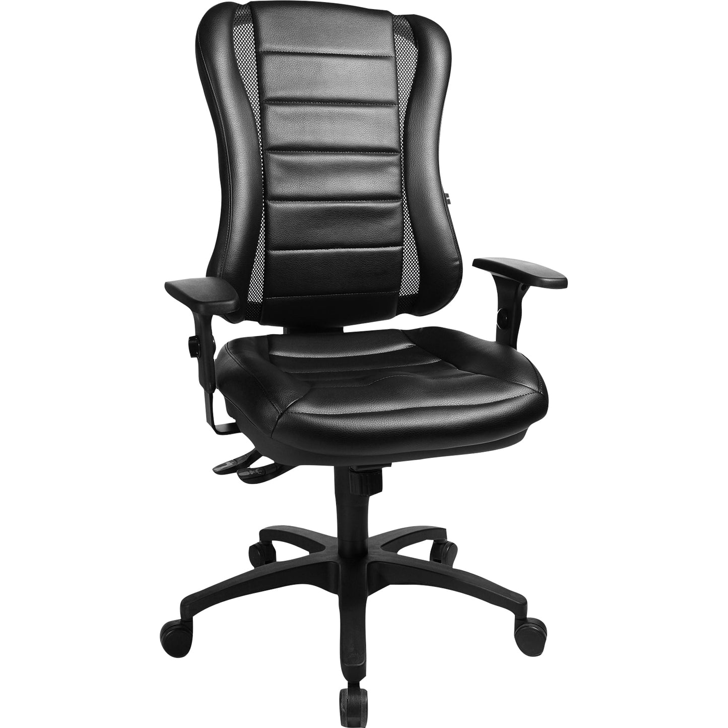TOPSTAR Bürodrehstuhl Head Point RS 42-53cm Punktsynchronmechanik Rolle hart gebremst (für Teppichboden) Polyamid schwarz
