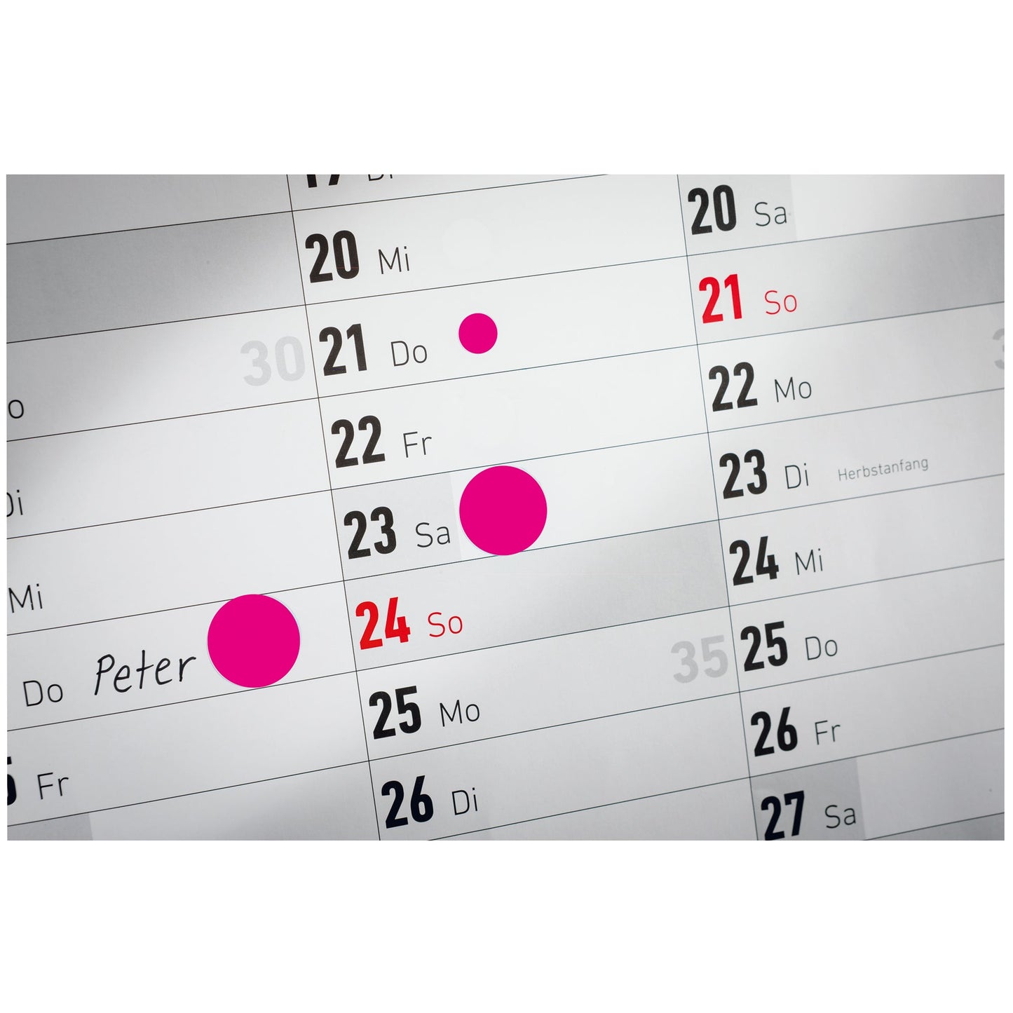 Avery Zweckform Markierungspunkt 10mm Papier magenta 800 Etik./Rl.