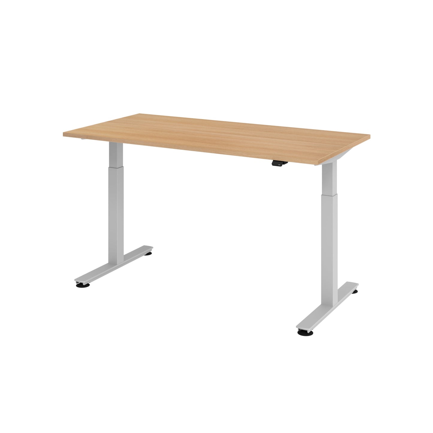 Hammerbacher Schreibtisch Maße: 1.600 x 710-1.200 x 800 mm (B x H x T) Spanplatte eiche