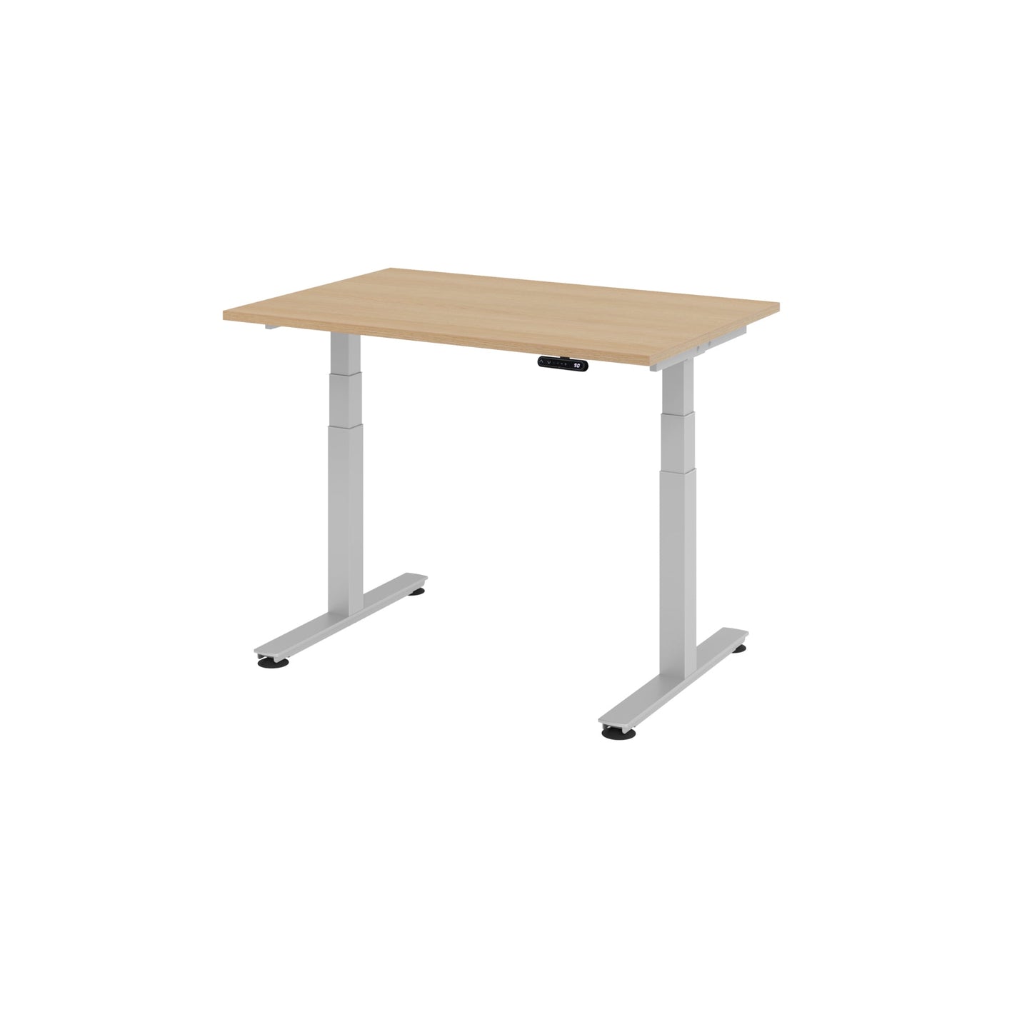 Hammerbacher Schreibtisch Maße: 1.200 x 710-1.200 x 800 mm (B x H x T) Spanplatte eiche