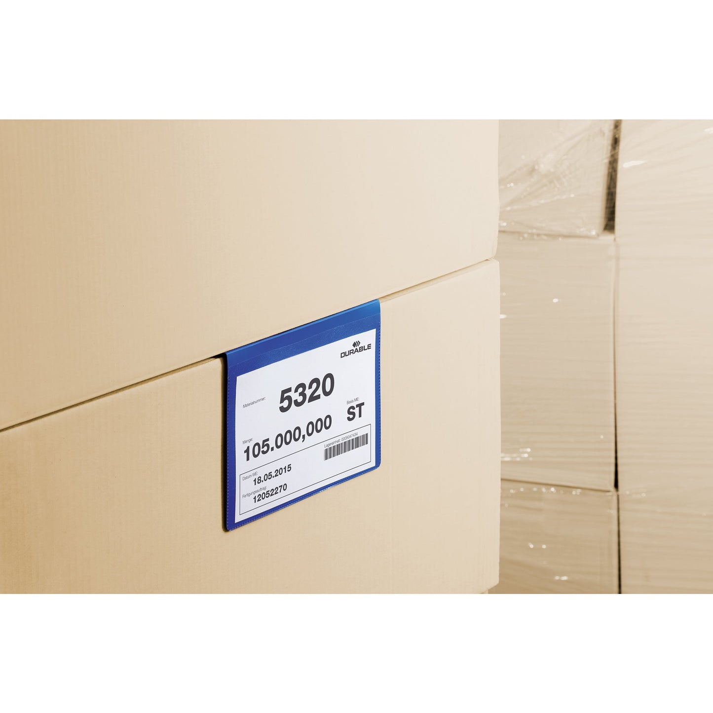 DURABLE Sichttasche DIN A5 quer PVC dunkelblau 50 St./Pack.