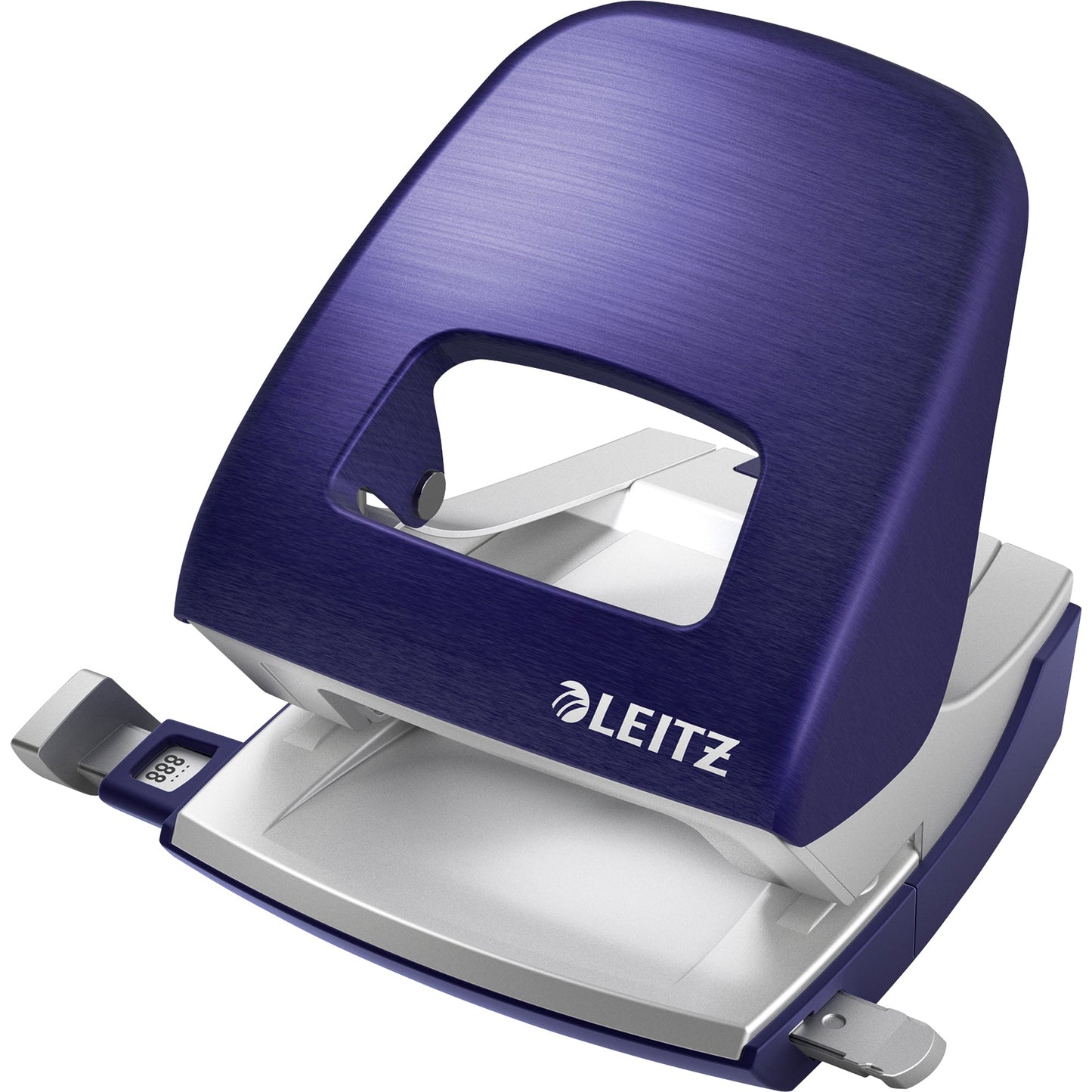 Leitz Locher NeXXt Style 5006 8cm 30 Bl. (80 g/m²) mit Anschlagschiene titan blau