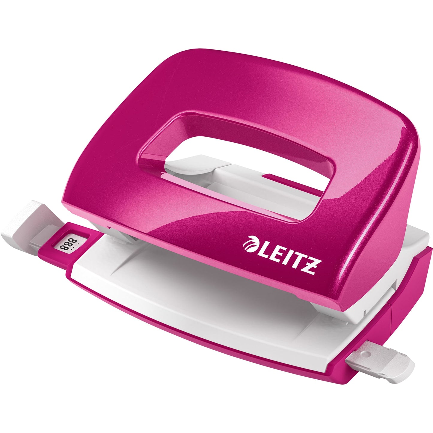 Leitz Locher NeXXt WOW Mini 5060 8cm 10 Bl. (80 g/m²) mit Anschlagschiene pink
