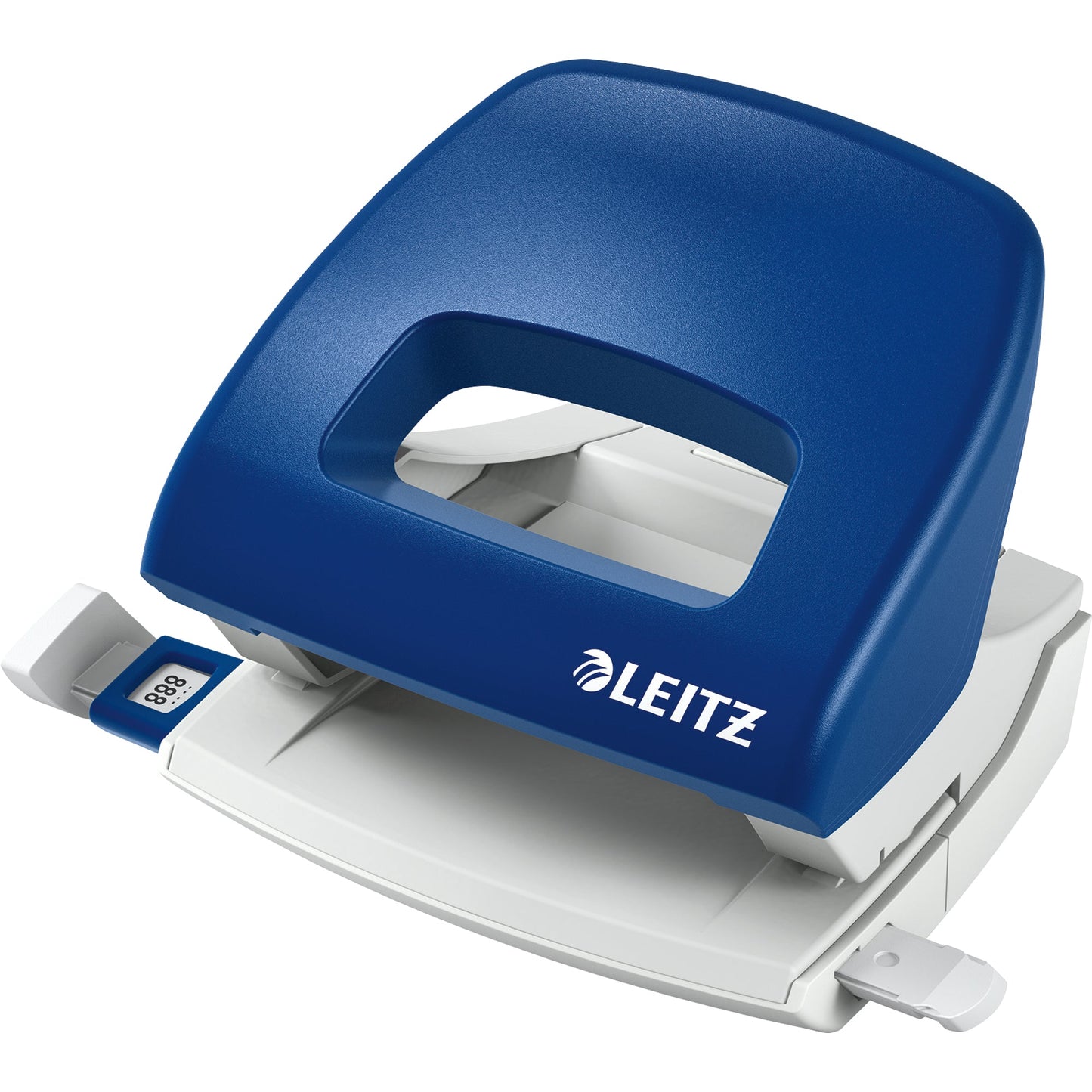 Leitz Locher NeXXt 5038 8cm 16 Bl. (80 g/m²) mit Anschlagschiene blau