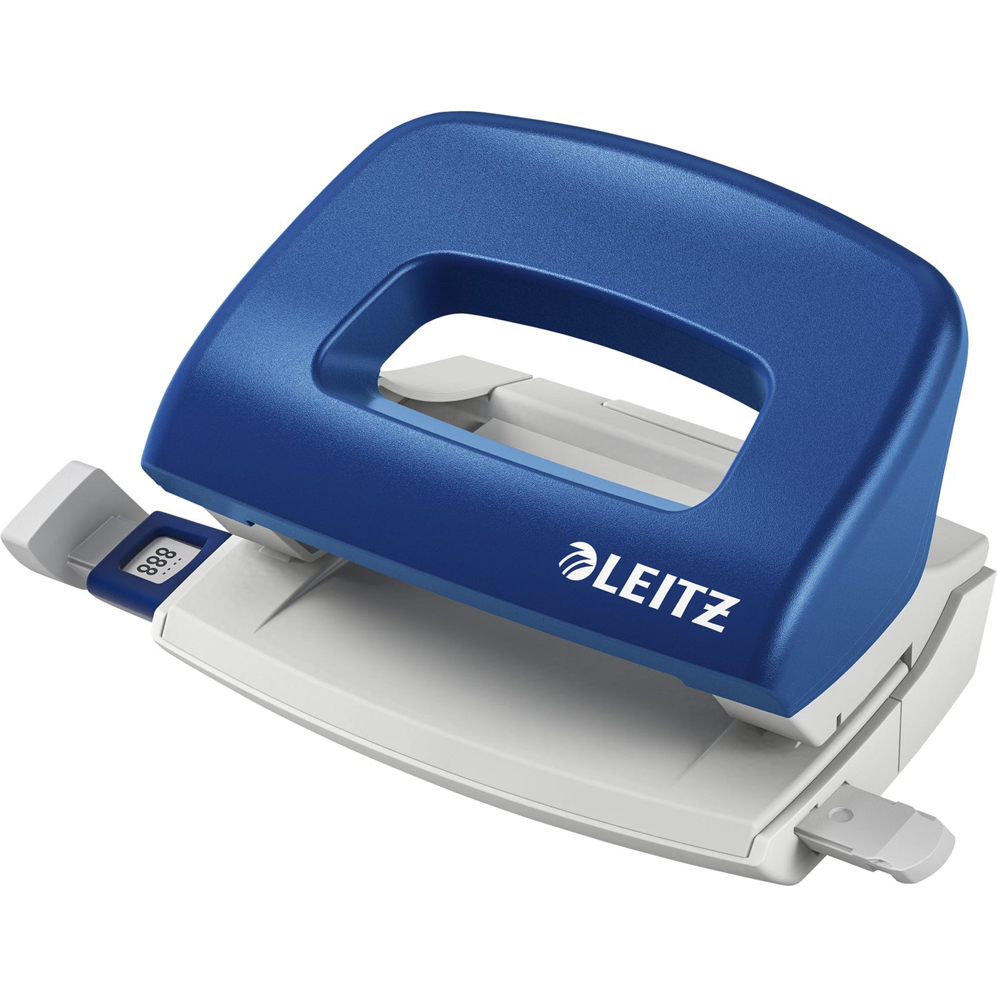 Leitz Locher New NeXXt 8cm 10 Bl. (80 g/m²) mit Anschlagschiene blau