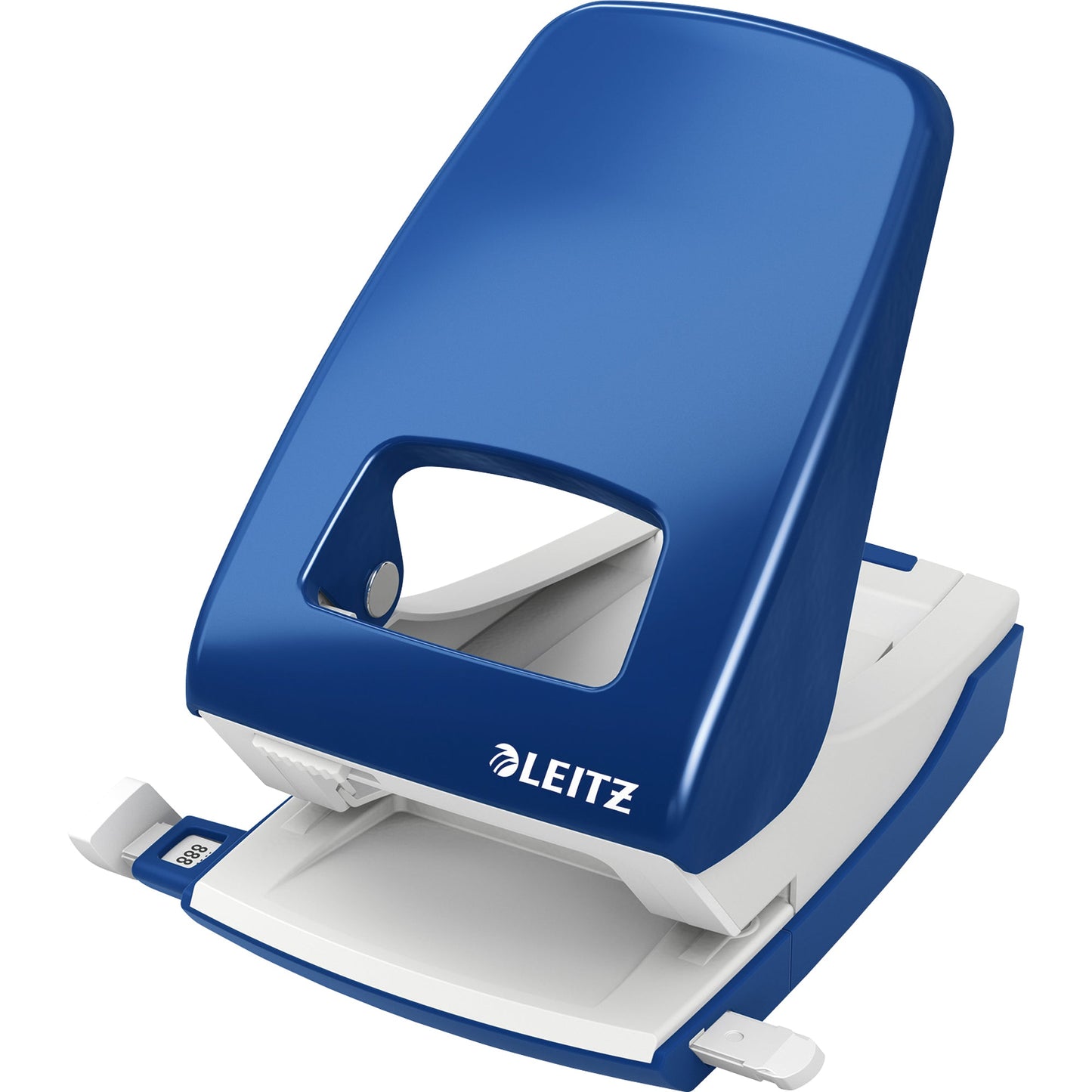 Leitz Registraturlocher NeXXt 8cm 40 Bl. (80 g/m²) Metall blau
