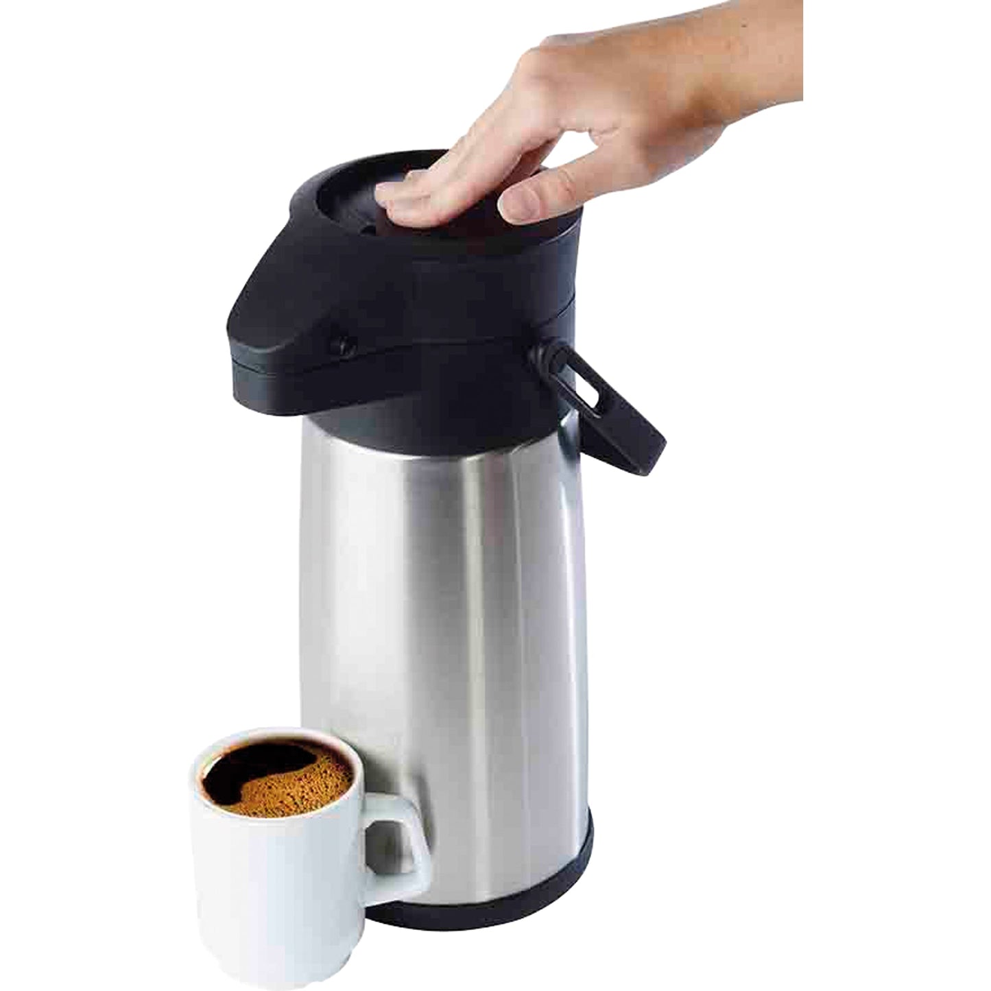 APS Pumpkanne BUDGET 2,2l Edelstahl/Polypropylen silber