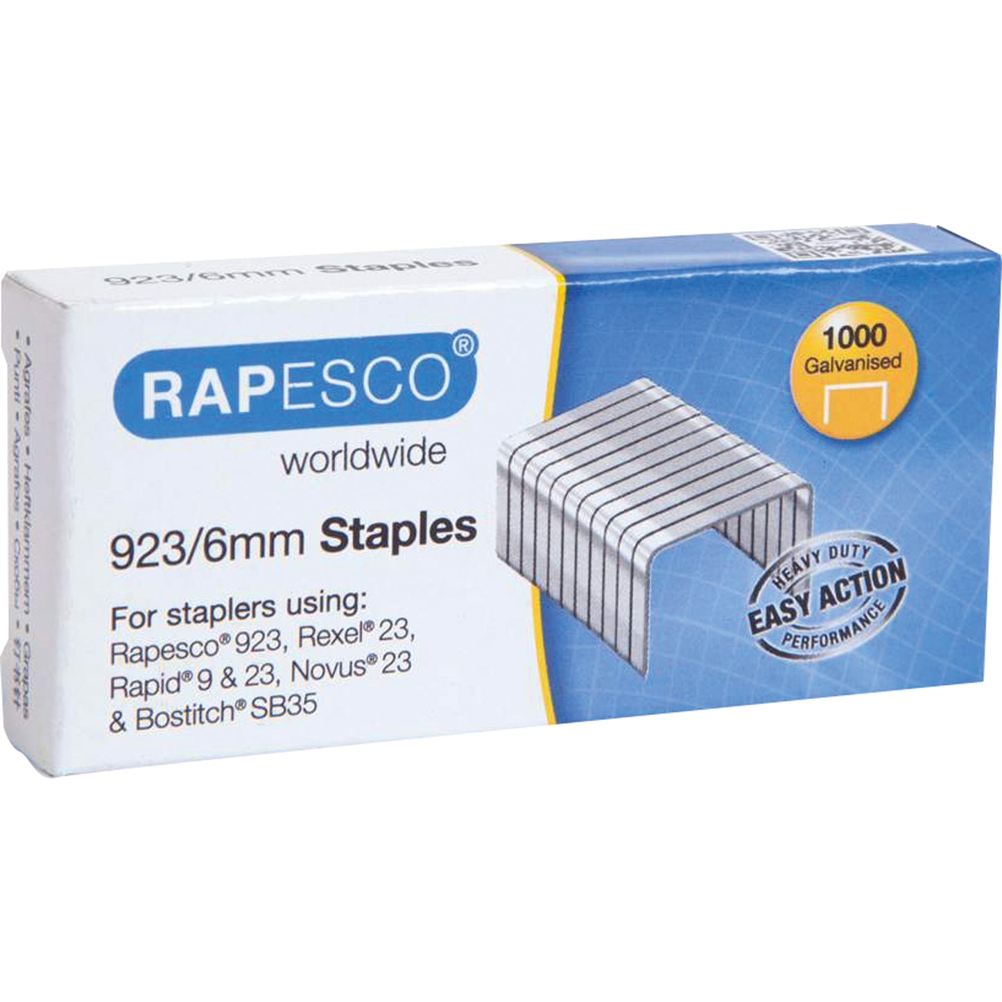 RAPESCO Heftklammer 923/6 Rapesco® 923, Rapid® 9, -23, Rexel® 23, Novus® 23, Bostitch® SB35 1.000 St./Pack.