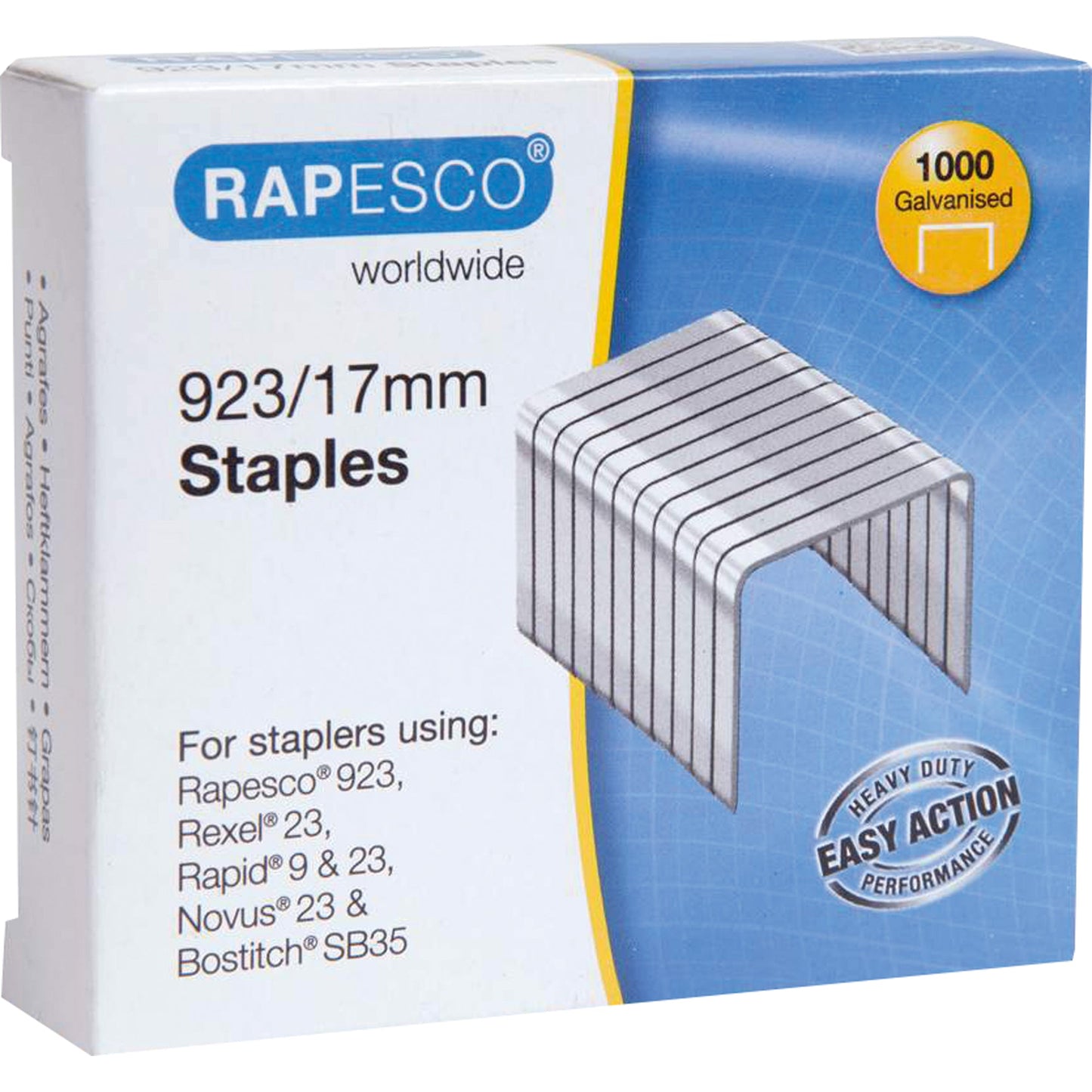 RAPESCO Heftklammer 923/17 Rapesco® 923, Rapid® 9, -23, Rexel® 23, Novus® 23, Bostitch® SB35 1.000 St./Pack.