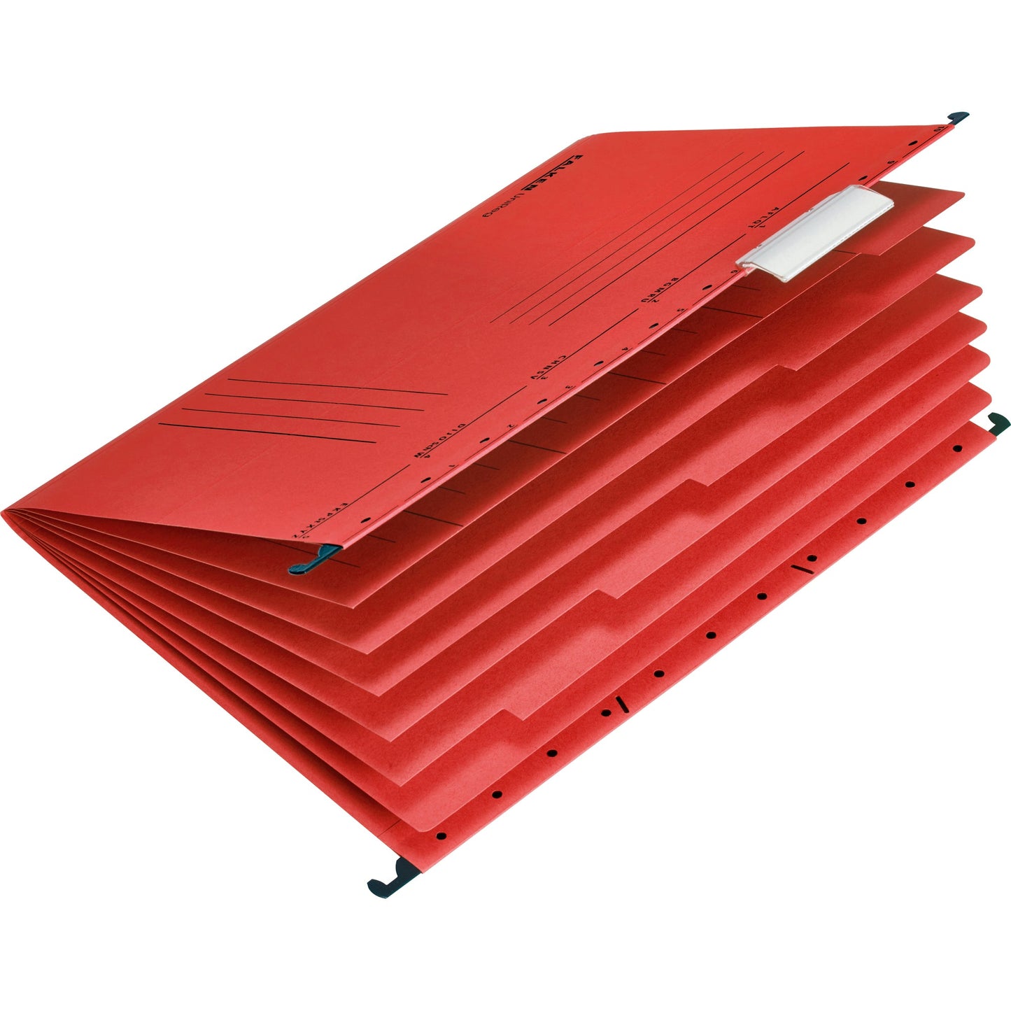 Falken Personalmappe UniReg DIN A4 230g/m² mit Organisationsaufdruck Kraftkarton rot