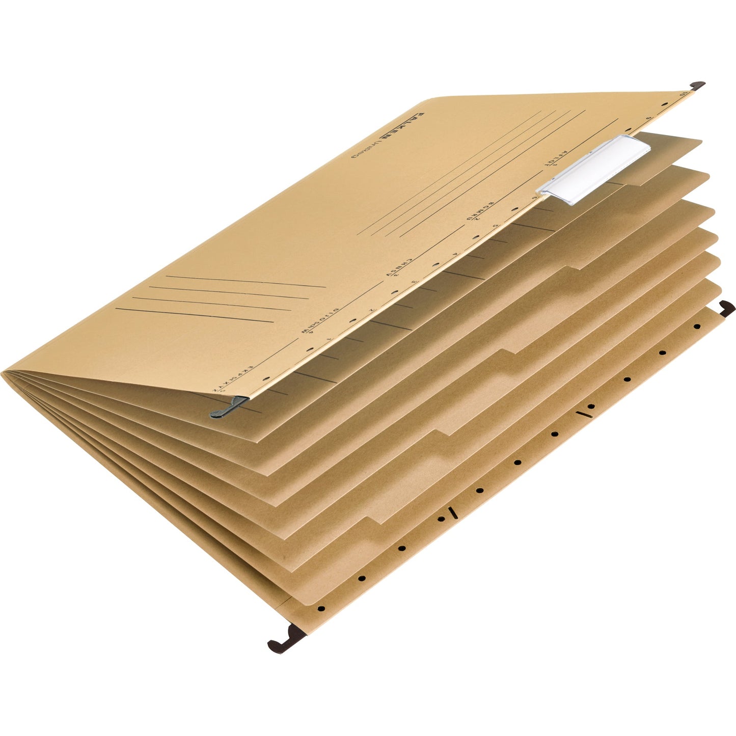 Falken Personalmappe UniReg DIN A4 230g/m² mit Organisationsaufdruck Kraftkarton naturbraun