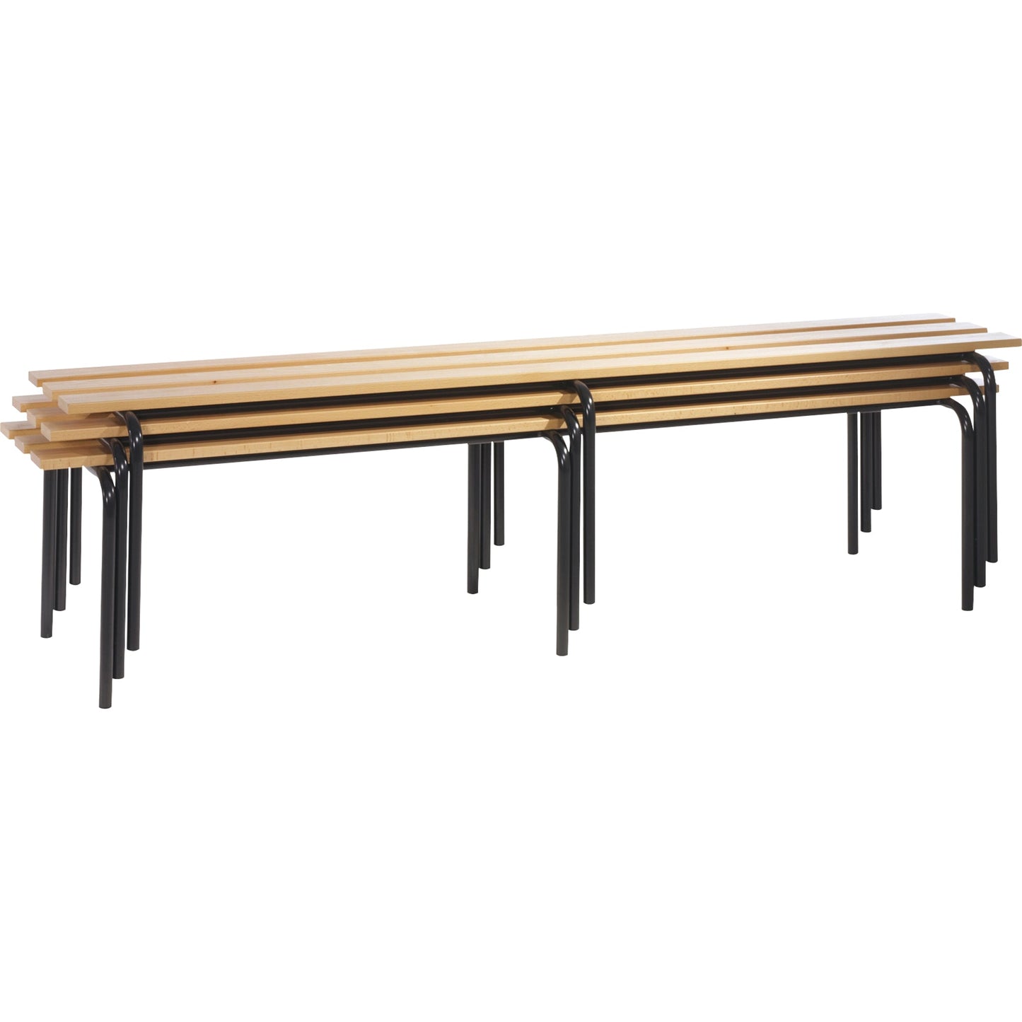 C+P Umkleidebank 2.000 x 460 x 460 mm (B x H x T) schwarzgrau
