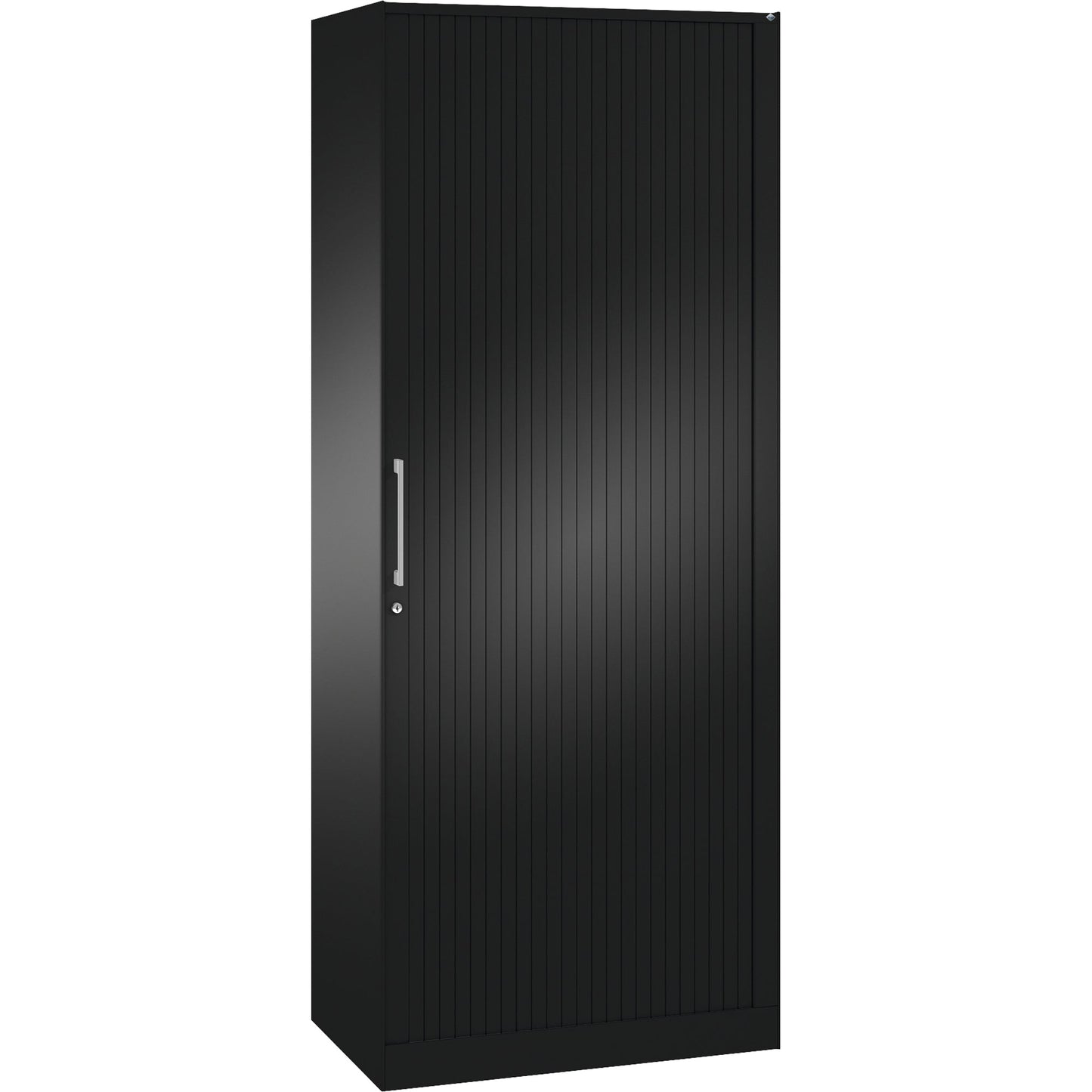 C+P Rollladenschrank Asisto 800 x 1.980 x 435 mm (B x H x T) 4 Fachböden schwarzgrau schwarzgrau