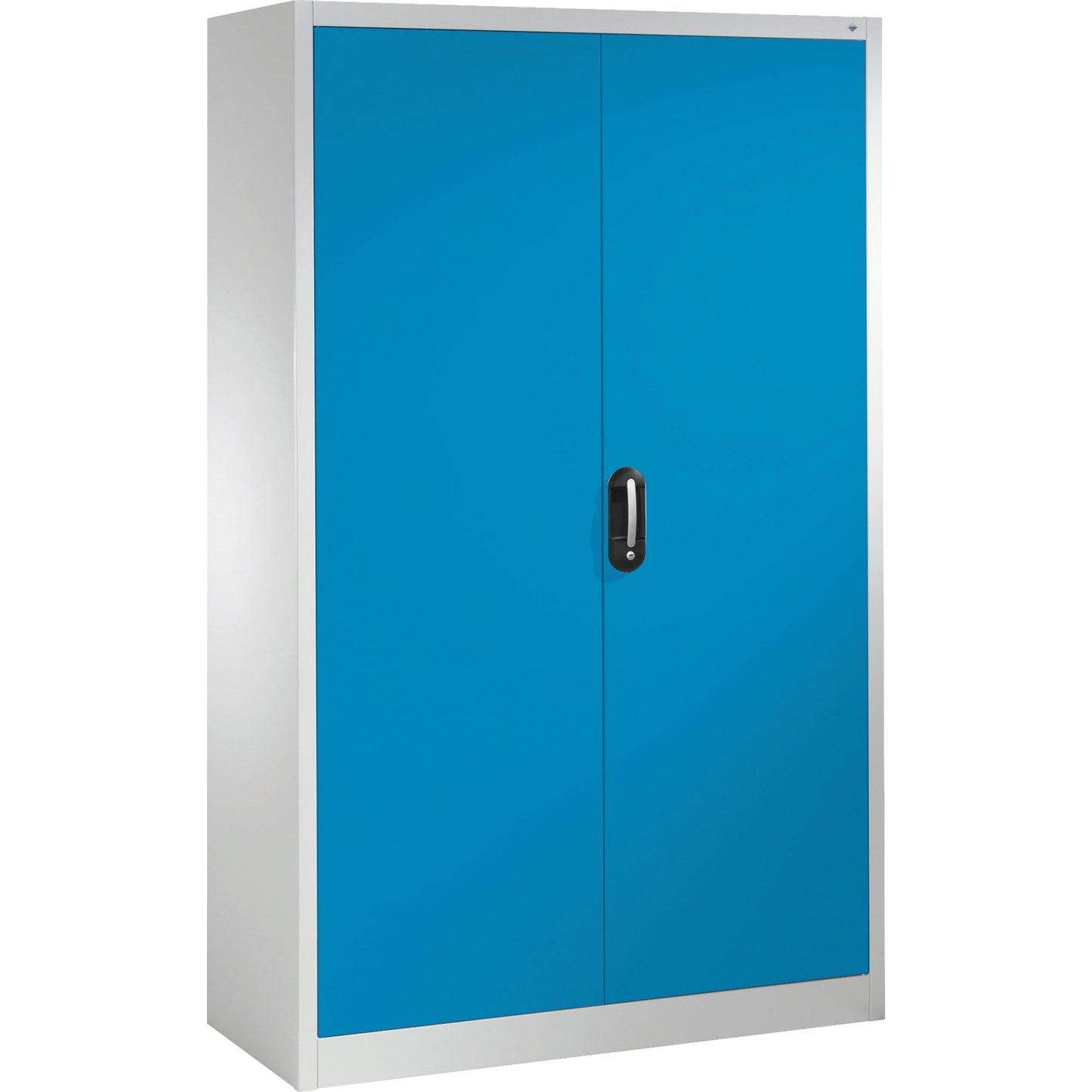 C+P Flügeltürenschrank Acurado 1.200 x 1.950 x 500 mm (B x H x T) 4 Fachböden Stahl Farbe der Front: lichtblau Farbe des Korpus: lichtgrau