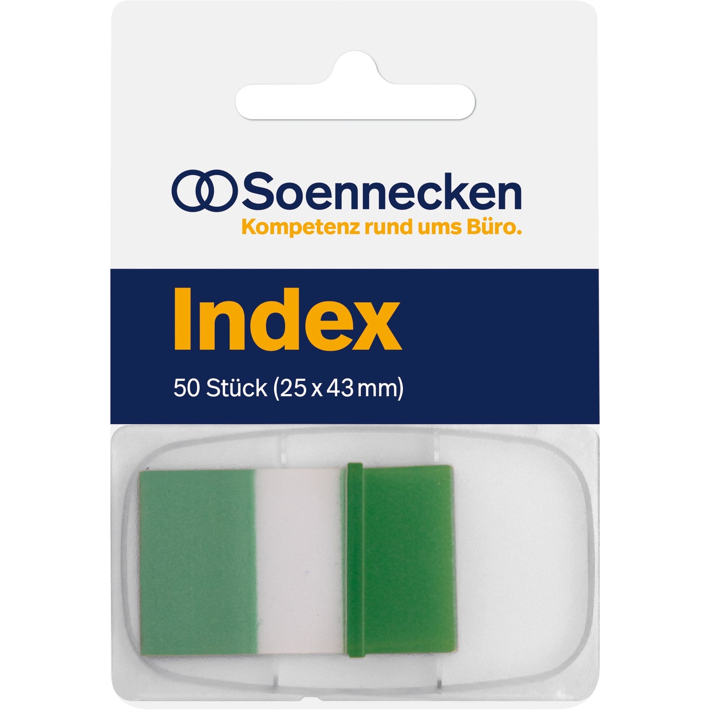 Soennecken Haftstreifen Index 43 x 25 mm (B x H) grün 50 Bl.