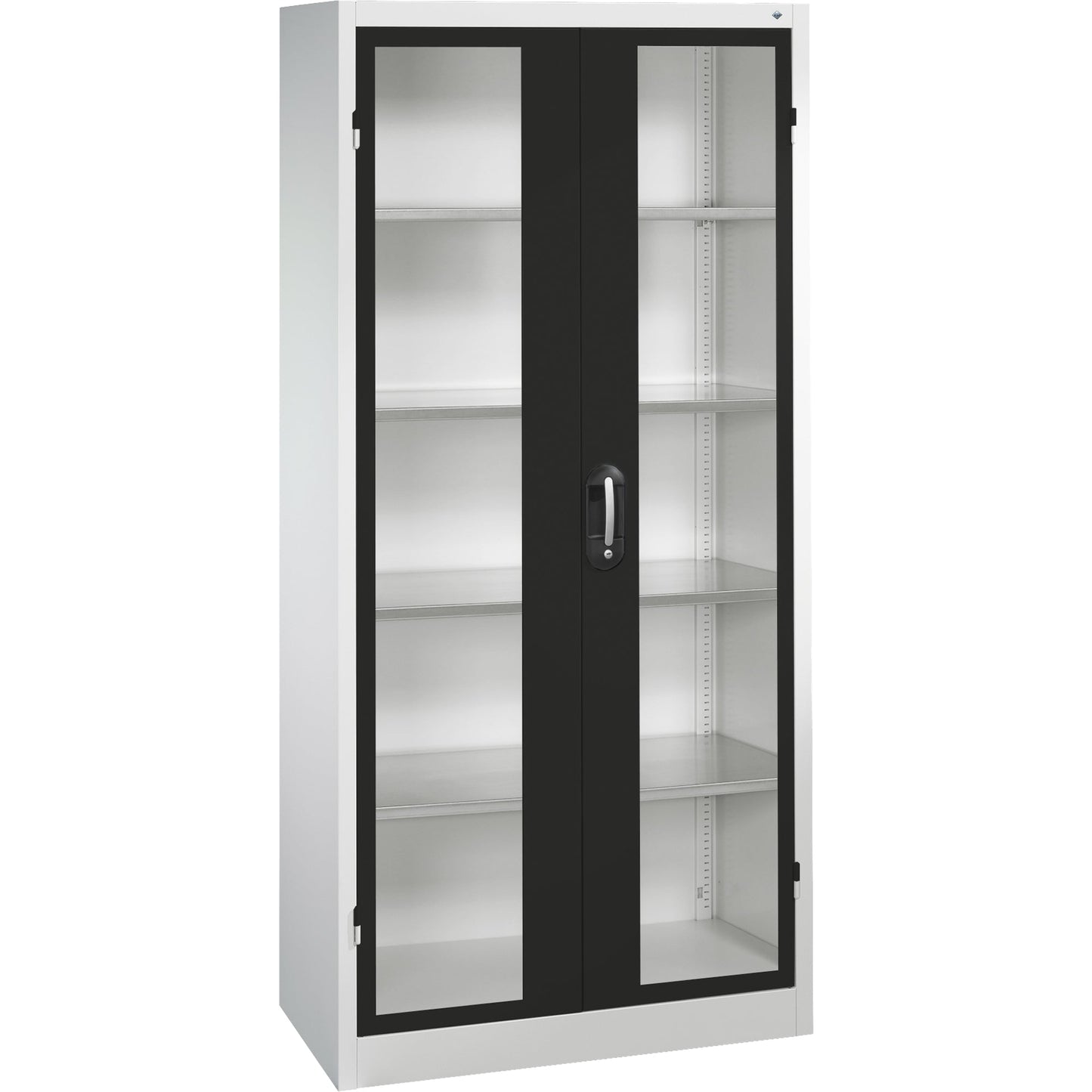 C+P Werkzeugschrank Serie 89 930 x 1.950 x 400 mm (B x H x T) Stahl, lackiert Farbe der Front: schwarzgrau Farbe des Korpus: lichtgrau