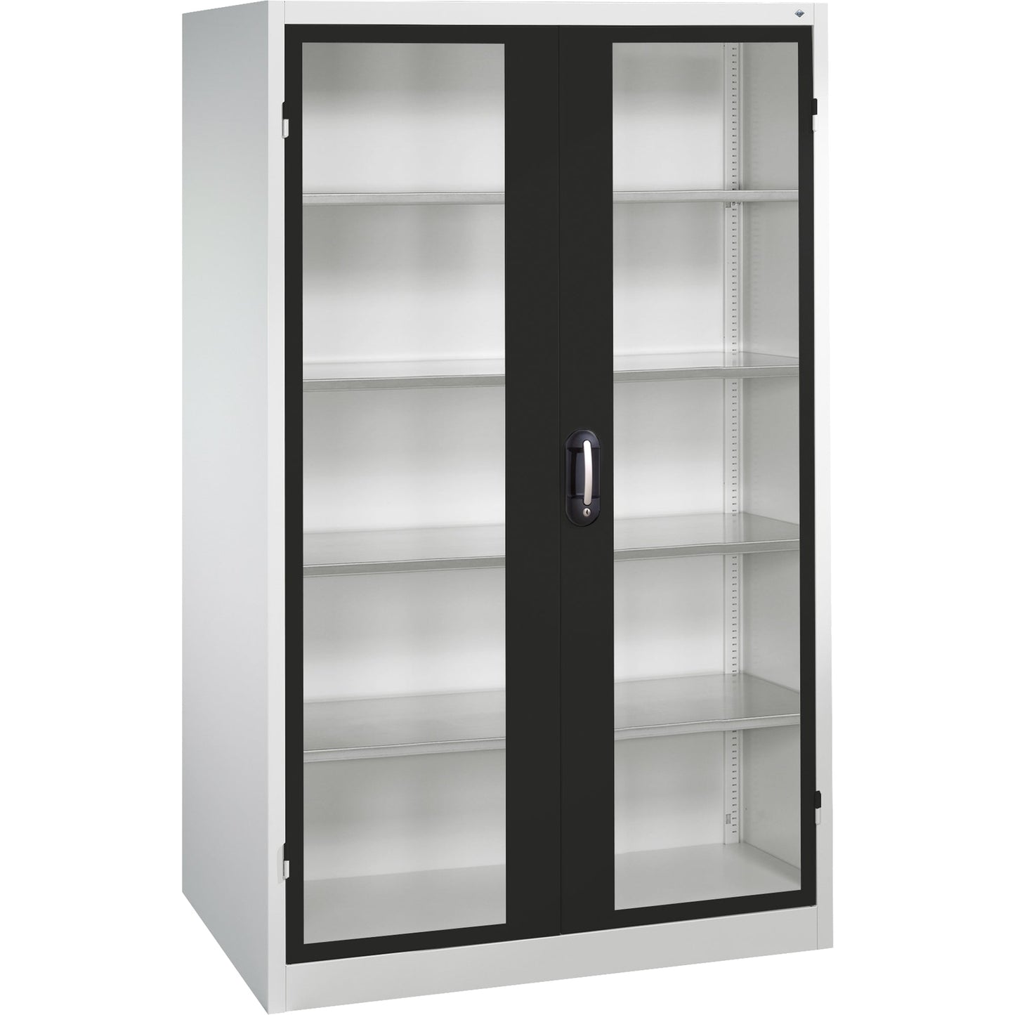 C+P Werkzeugschrank Serie 89 1.200 x 1.950 x 600 mm (B x H x T) Stahl, lackiert Farbe der Front: schwarzgrau Farbe des Korpus: lichtgrau