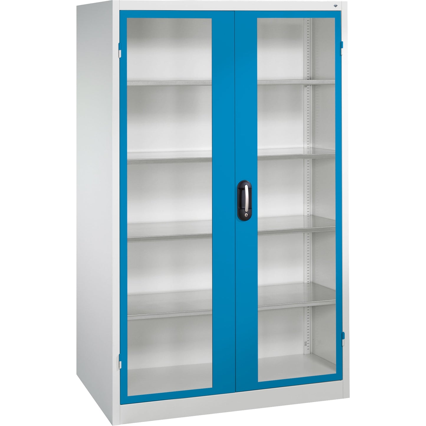 C+P Werkzeugschrank Serie 89 1.200 x 1.950 x 600 mm (B x H x T) Stahl, lackiert Farbe der Front: lichtblau Farbe des Korpus: lichtgrau