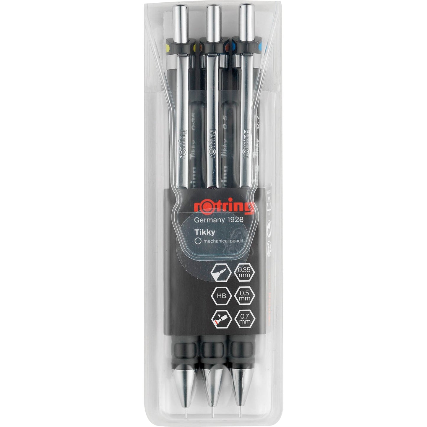 rotring Druckbleistift Tikky 0,35 mm, 0,5 mm, 0,7mm HB schwarz