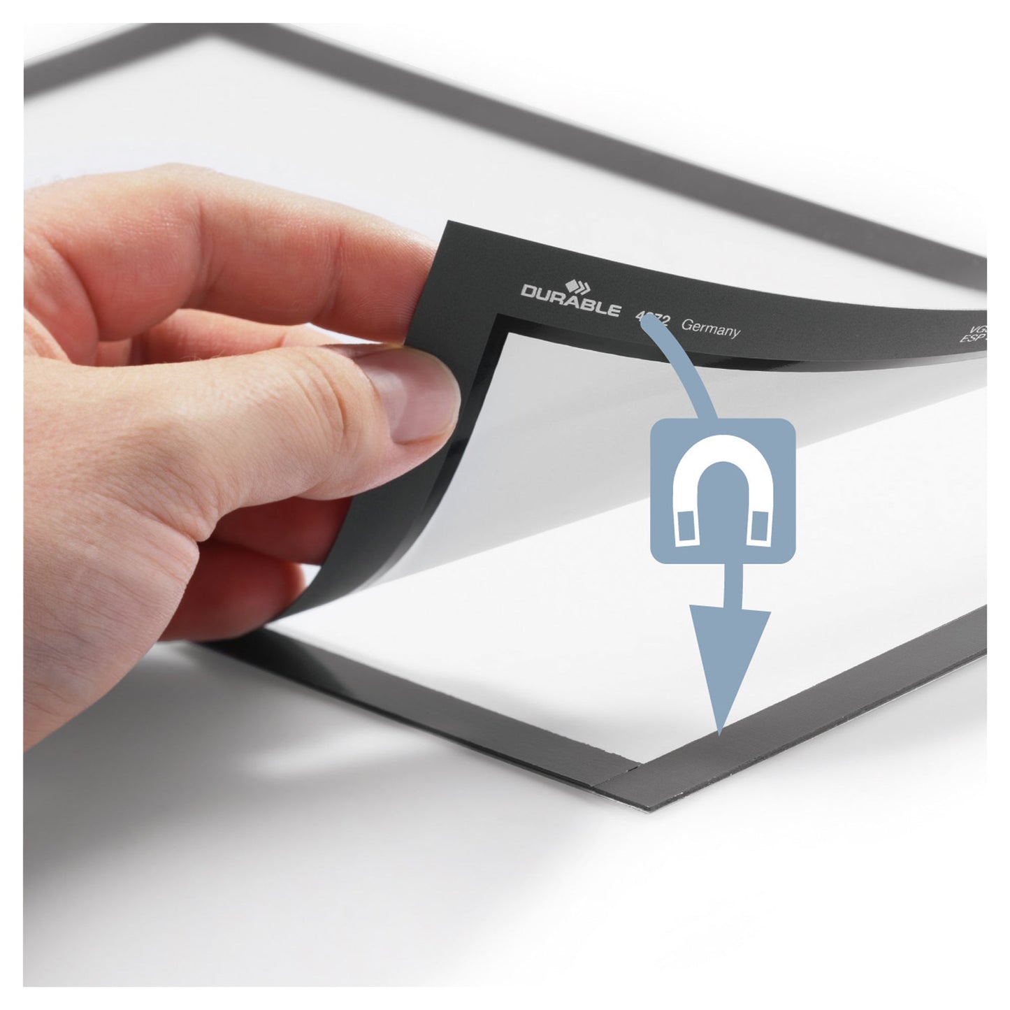 DURABLE Magnetrahmen DURAFRAME® DIN A4 Polypropylen/PVC schwarz 2 St./Pack.