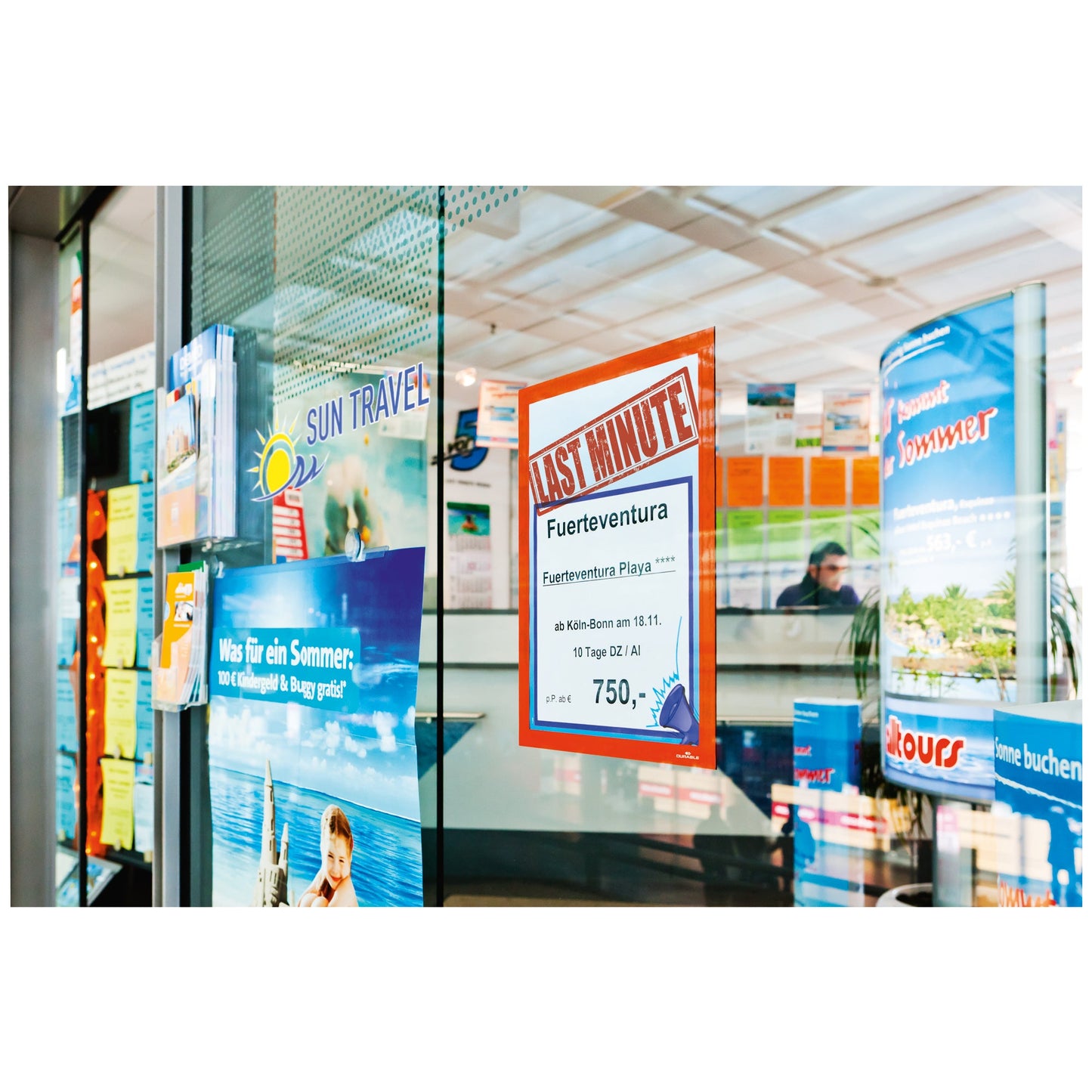 DURABLE Magnetrahmen DURAFRAME® DIN A4 Polypropylen/PVC orange 2 St./Pack.