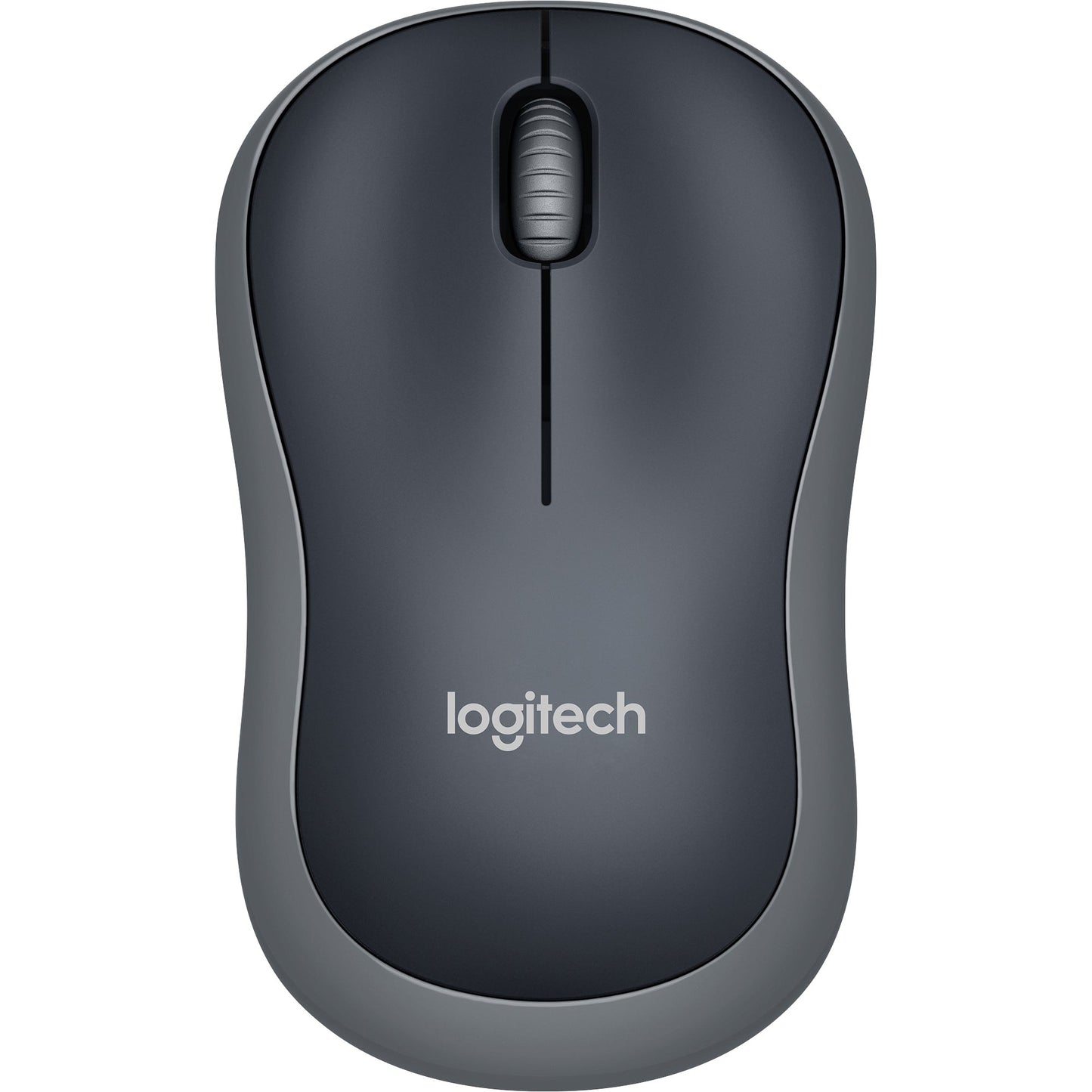 Logitech Optische PC Maus M185 Links- und Rechtshänder nicht ergonomisch USB-A bis 10m Batterie inkl. Nano-USB-Empfänger schwarz/grau