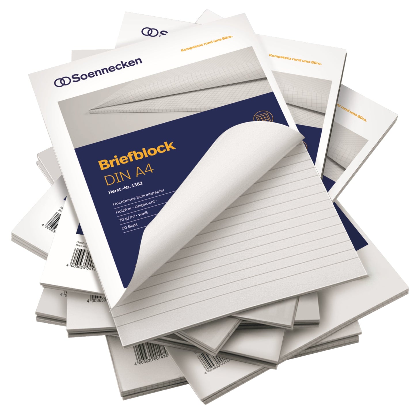 Soennecken Briefblock DIN A5 liniert 70g/m² weiß 50 Bl.