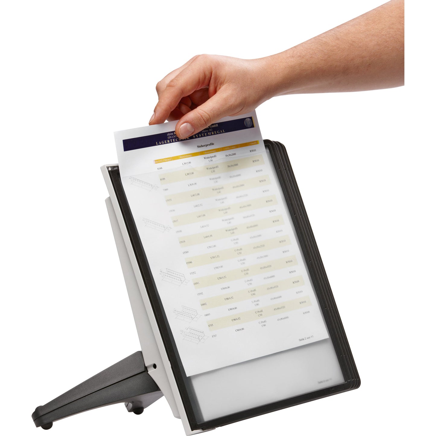 DURABLE Sichttafelständer SHERPA® SOHO TABLE 5 48 x 38,5 x 38 cm (B x H x T) Polypropylen/ABS Kunststoff/Thermoplastische Elastomere Anzahl der mitgelieferten Sichttafeln: 5 Sichttafeln schwarz