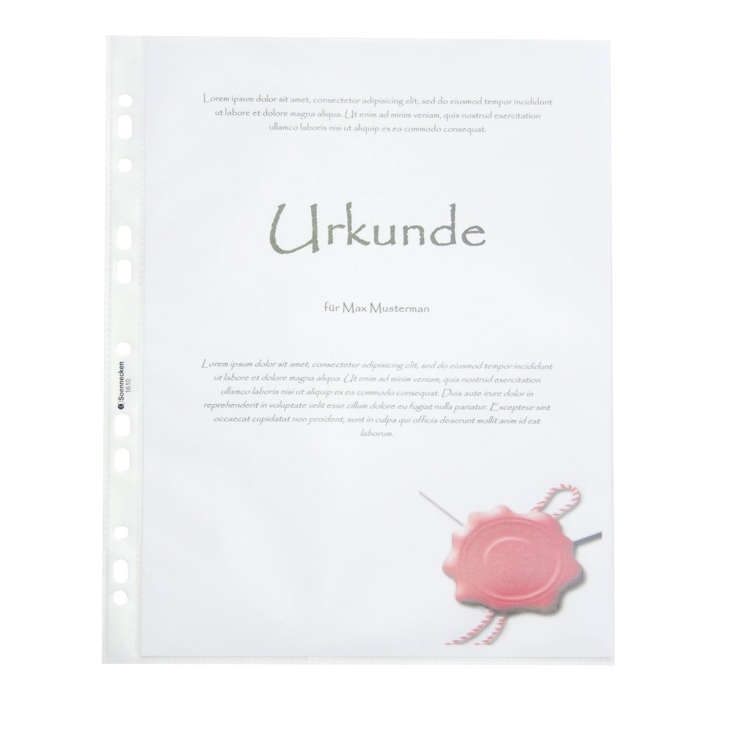 Soennecken Prospekthülle DIN A4 60µm oben offen Polypropylen transparent 100 St./Pack.