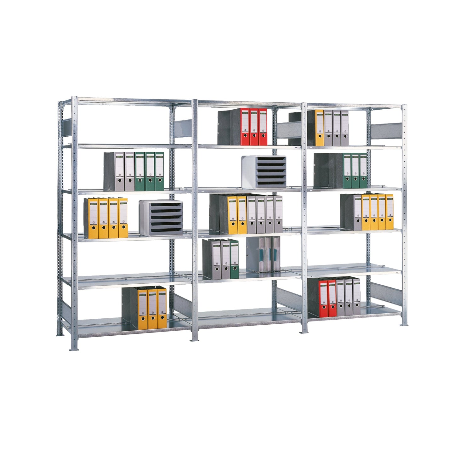 SCHULTE Anbauregal MULTIplus150 1.000 x 2.000 x 400 mm (B x H x T) 5 Fachböden 150kg Stahl