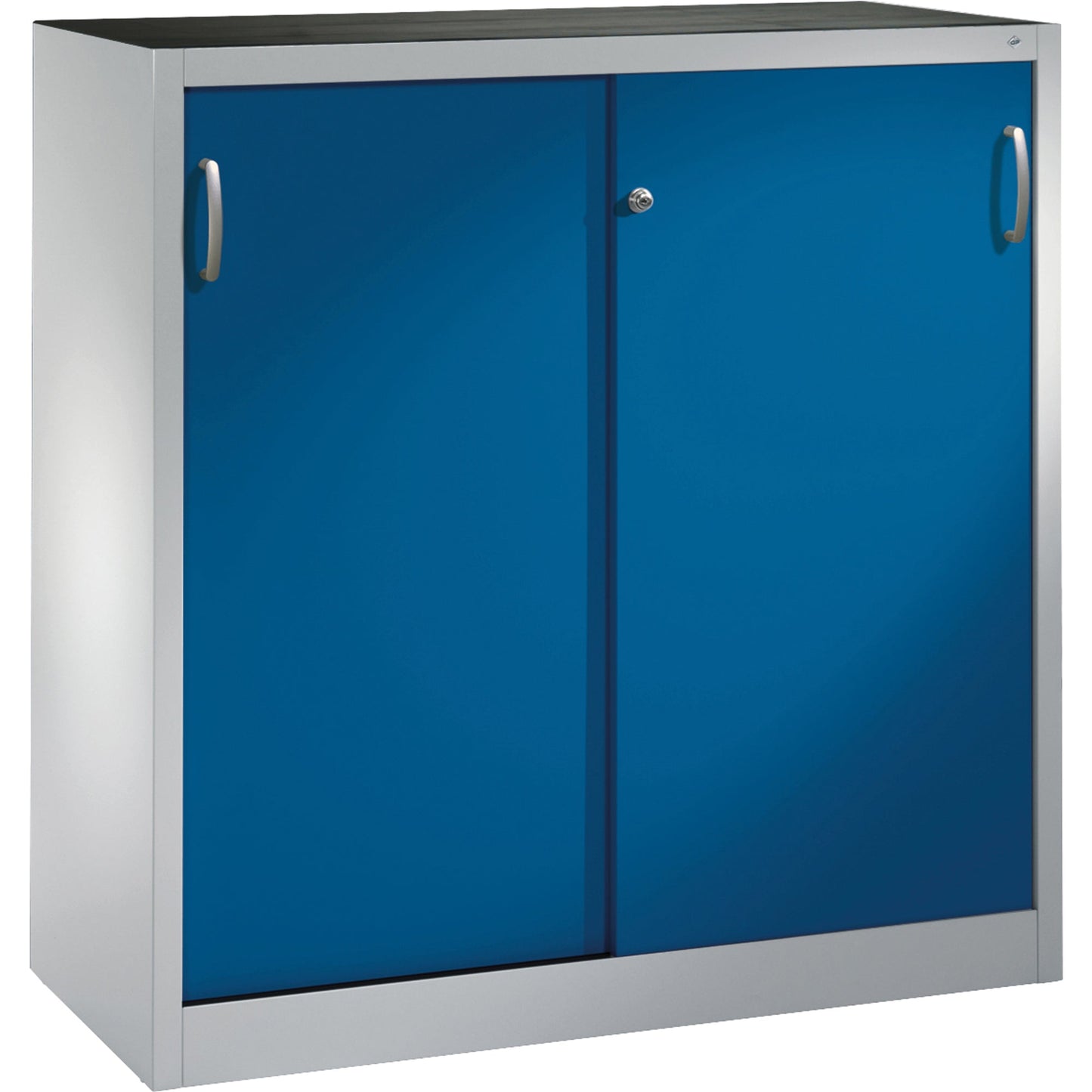 C+P Werkzeugschrank Acurado 1.200 x 1.200 x 400 mm (B x H x T) inkl. Gummiriefenmatte Stahl, lackiert Farbe der Front: enzianblau Farbe des Korpus: lichtgrau