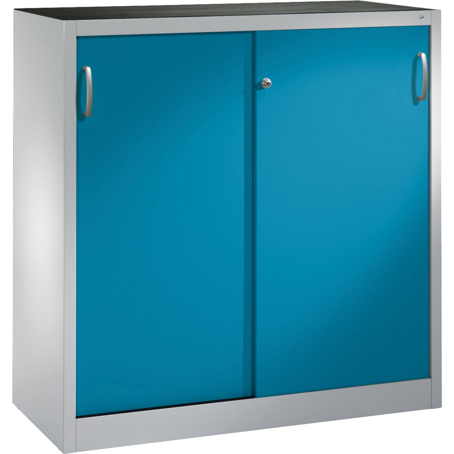 C+P Werkzeugschrank Acurado 1.200 x 1.200 x 400 mm (B x H x T) inkl. Gummiriefenmatte Stahl, lackiert Farbe der Front: lichtblau Farbe des Korpus: lichtgrau