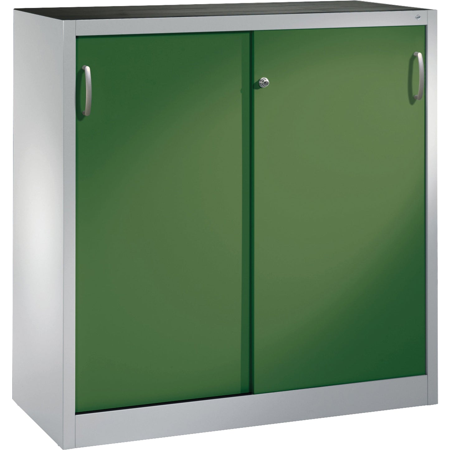 C+P Werkzeugschrank Acurado 1.200 x 1.200 x 400 mm (B x H x T) inkl. Gummiriefenmatte Stahl, lackiert Farbe der Front: resedagrün Farbe des Korpus: lichtgrau