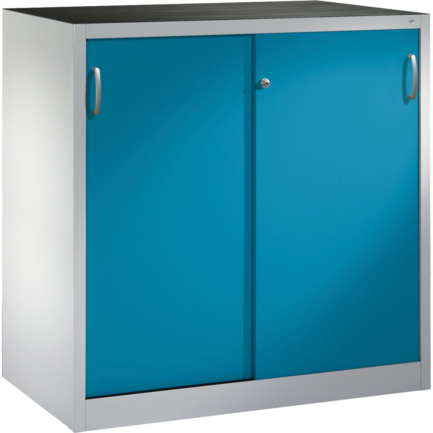C+P Werkzeugschrank Acurado 1.200 x 1.200 x 600 mm (B x H x T) inkl. Gummiriefenmatte Stahl, lackiert Farbe der Front: lichtblau Farbe des Korpus: lichtgrau