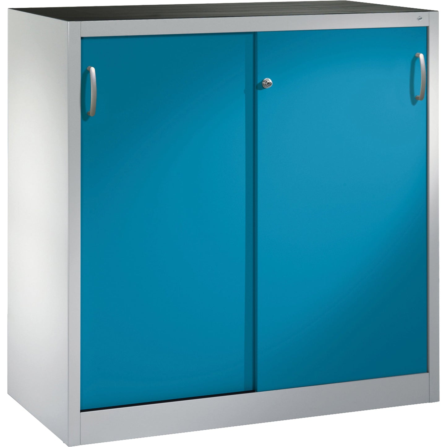 C+P Werkzeugschrank Acurado 1.200 x 1.200 x 500 mm (B x H x T) inkl. Gummiriefenmatte Stahl, lackiert Farbe der Front: lichtblau Farbe des Korpus: lichtgrau