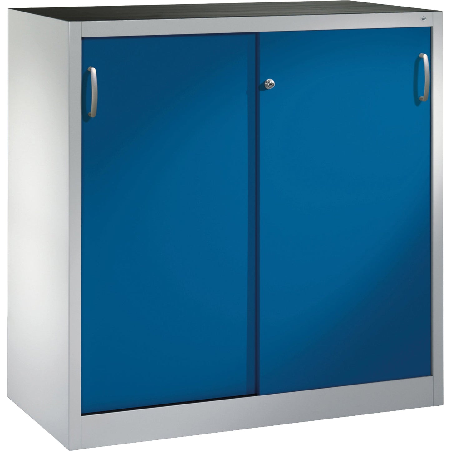 C+P Werkzeugschrank Acurado 1.200 x 1.200 x 500 mm (B x H x T) inkl. Gummiriefenmatte Stahl, lackiert Farbe der Front: enzianblau Farbe des Korpus: lichtgrau