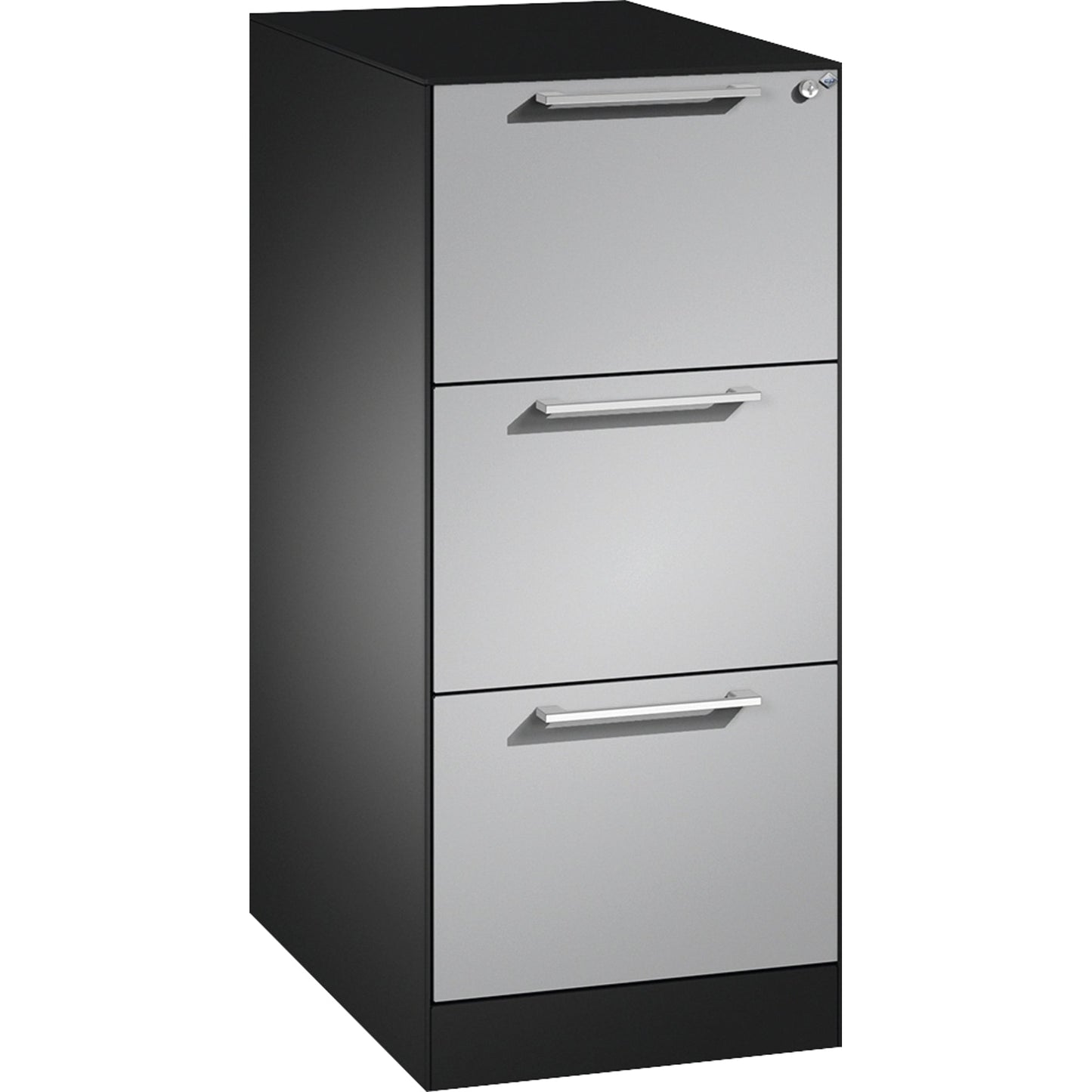 C+P Hängeregistraturschrank Asisto 440 x 998 x 600 mm (B x H x T) Stahl, lackiert Farbe der Front: weißaluminium Farbe des Korpus: schwarzgrau