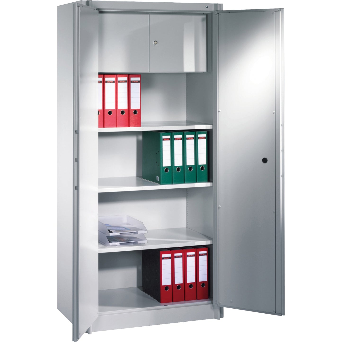 C+P Sicherheitsschrank Certos Doppelbartschloss Stahl, lackiert lichtgrau