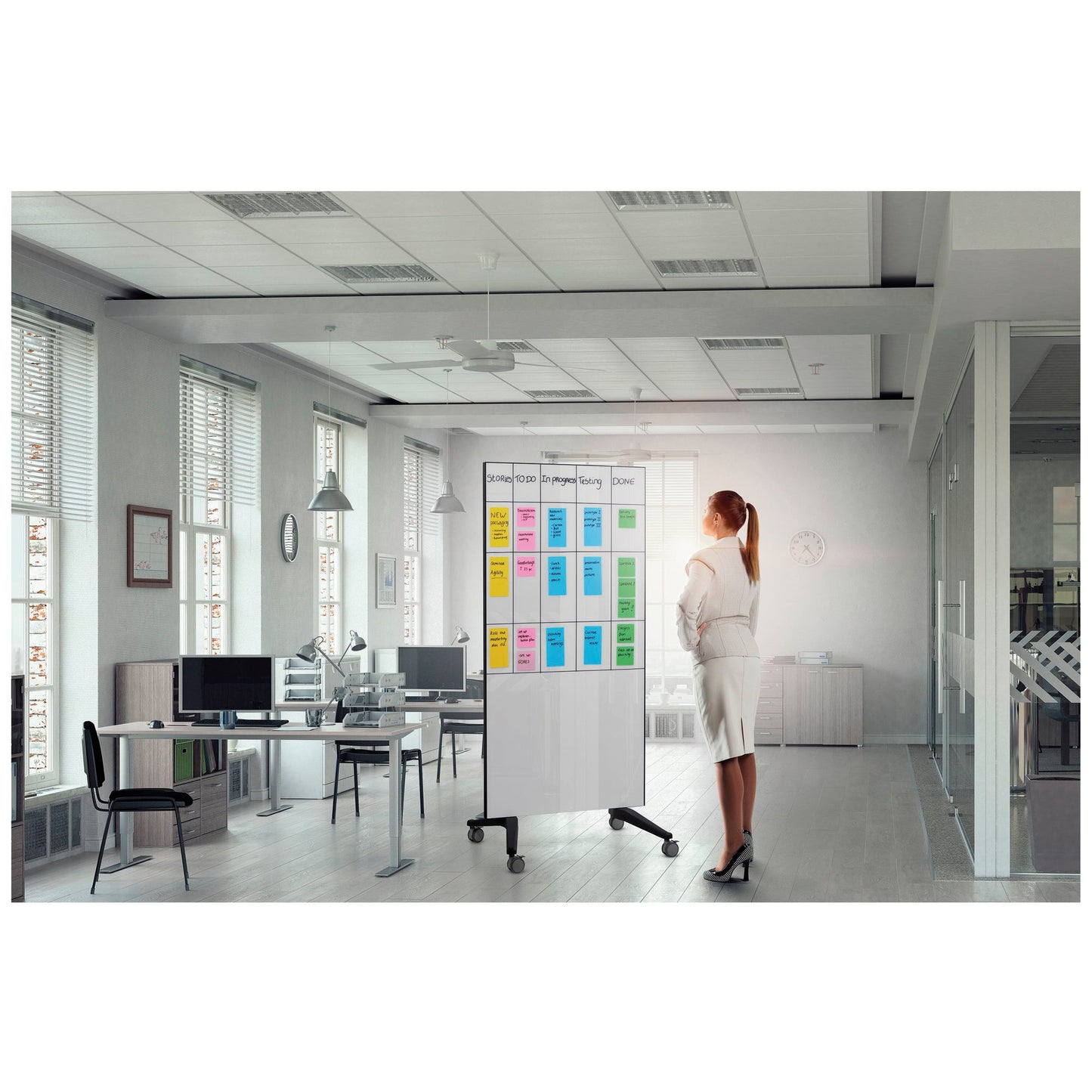 Legamaster Glasboard 90 x 175 x 0,4 cm (B x H x T) Tafel magnethaftend Sicherheitsglas weiß