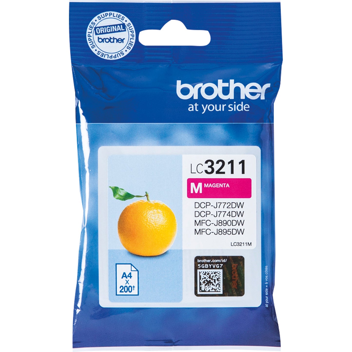 Brother Tintenpatrone Originalzubehör LC-3211M ca. 200 Seiten magenta