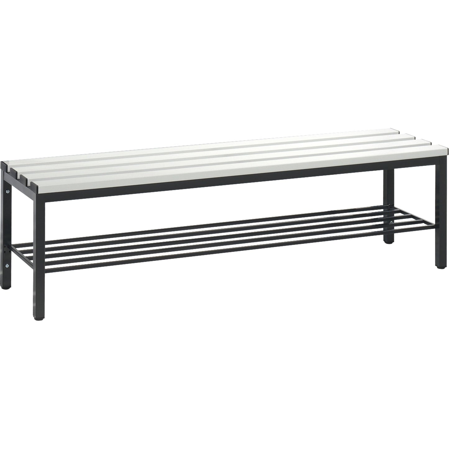 C+P Umkleidebank Basic 1.500 x 420 x 353 mm (B x H x T) schwarzgrau
