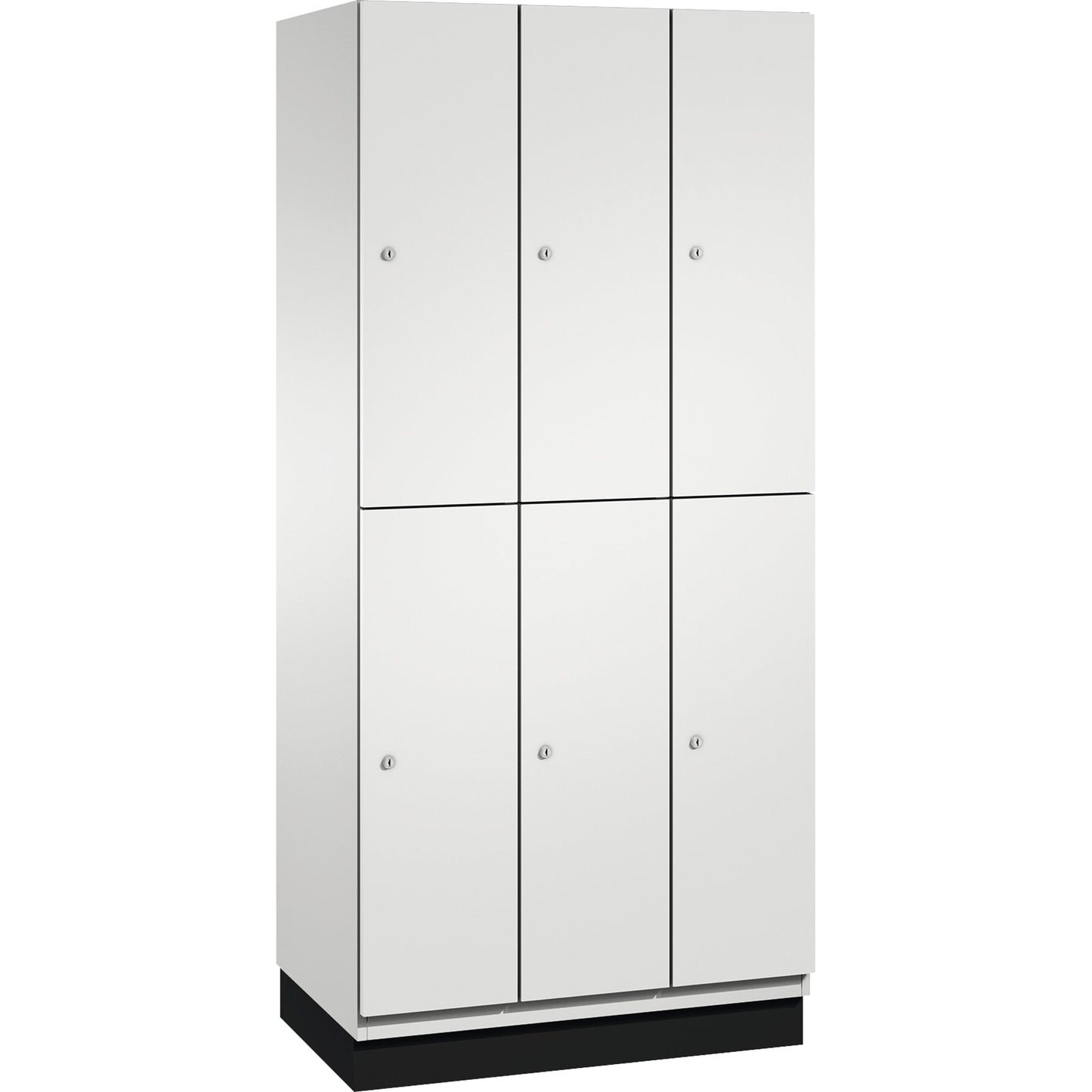 C+P Kleiderspind Cambio 900 x 1.950 x 525 mm (B x H x T) 3 Abteile Stahl, lackiert Farbe der Front: lichtgrau Farbe des Korpus: lichtgrau