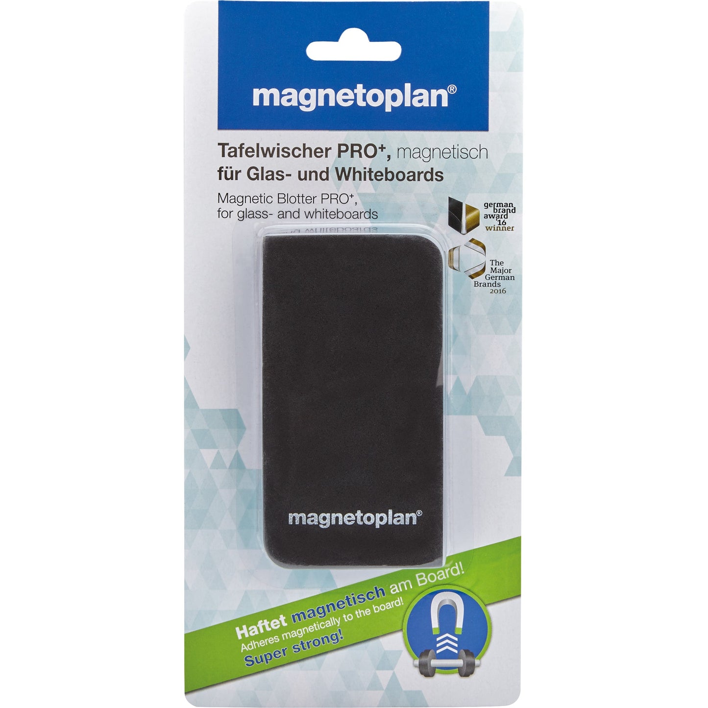 magnetoplan® Tafelwischer Pro+ Glasboard, Whiteboard, Flipchart schwarz/blau