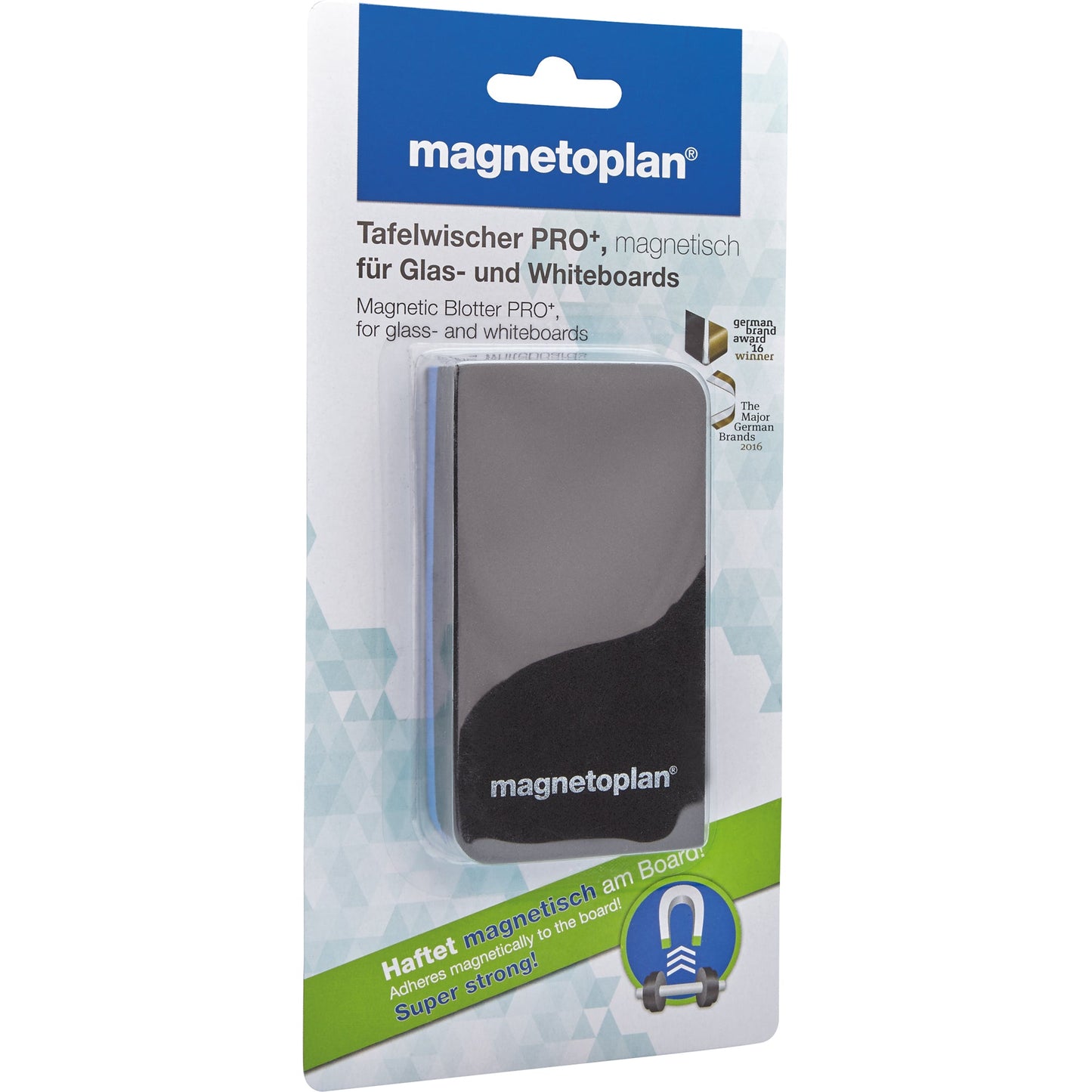 magnetoplan® Tafelwischer Pro+ Glasboard, Whiteboard, Flipchart schwarz/blau