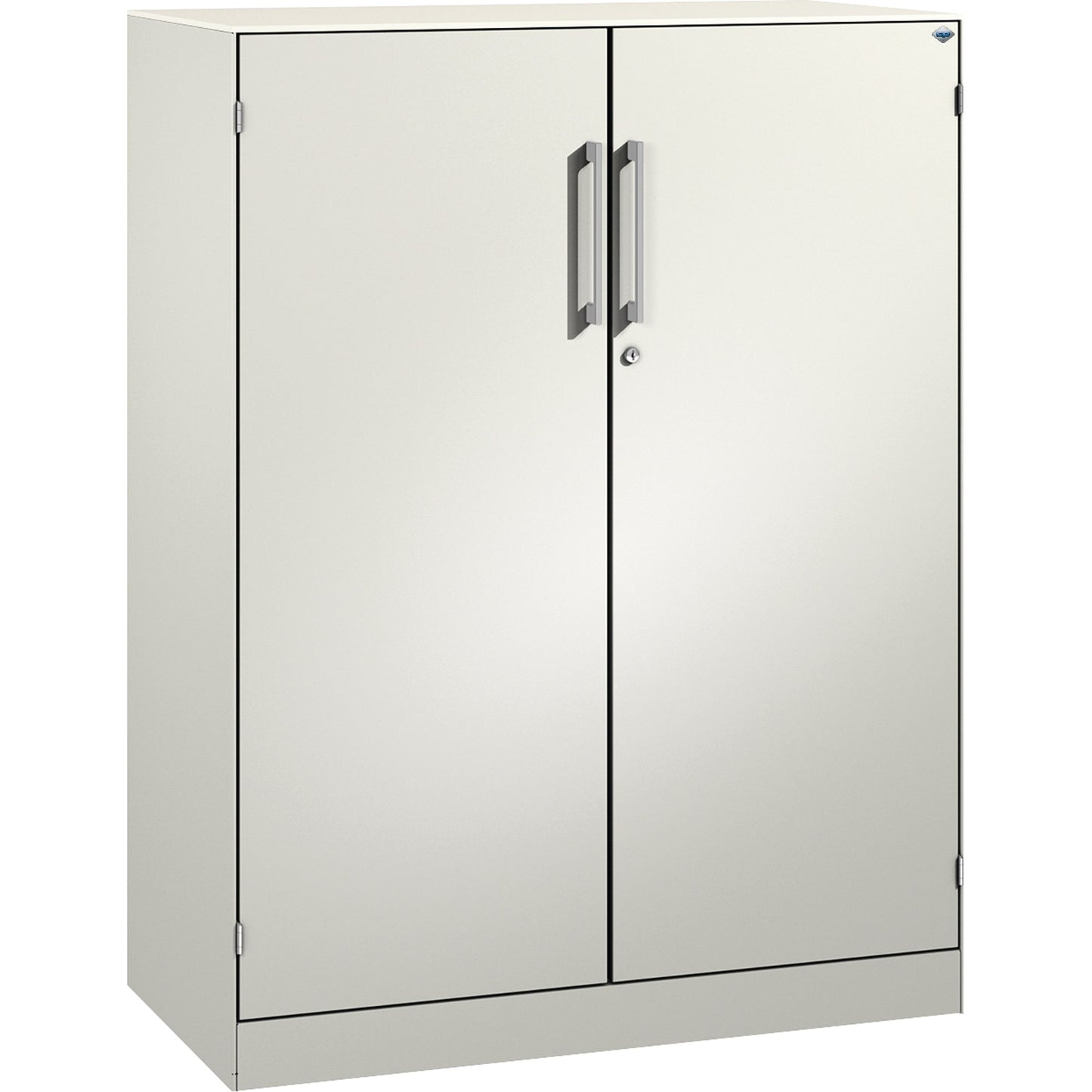 C+P Flügeltürenschrank Asisto 1.000 x 1.310 x 435 mm (B x H x T) 2 Fachböden Stahl Farbe der Front: verkehrsweiß Farbe des Korpus: verkehrsweiß