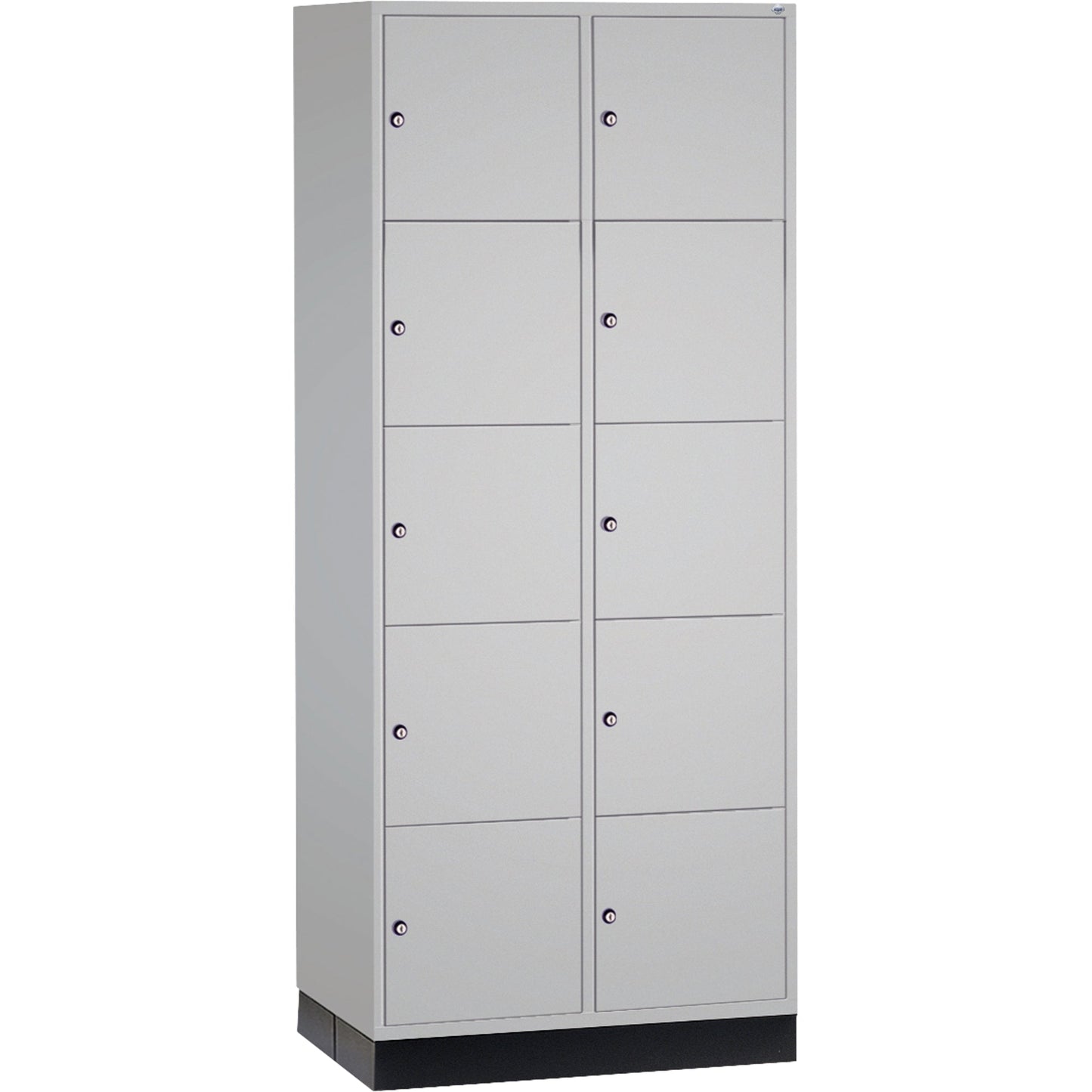 C+P Schließfachschrank Intro XL 10 Fächer Stahl, lackiert Farbe der Front: lichtgrau