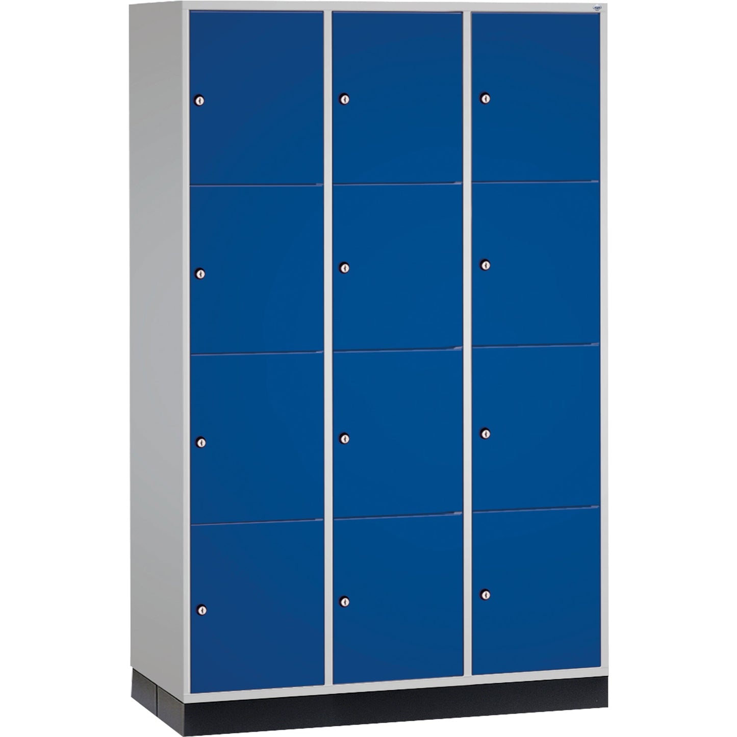 C+P Schließfachschrank Intro XL 12 Fächer Stahl, lackiert Farbe der Front: enzianblau